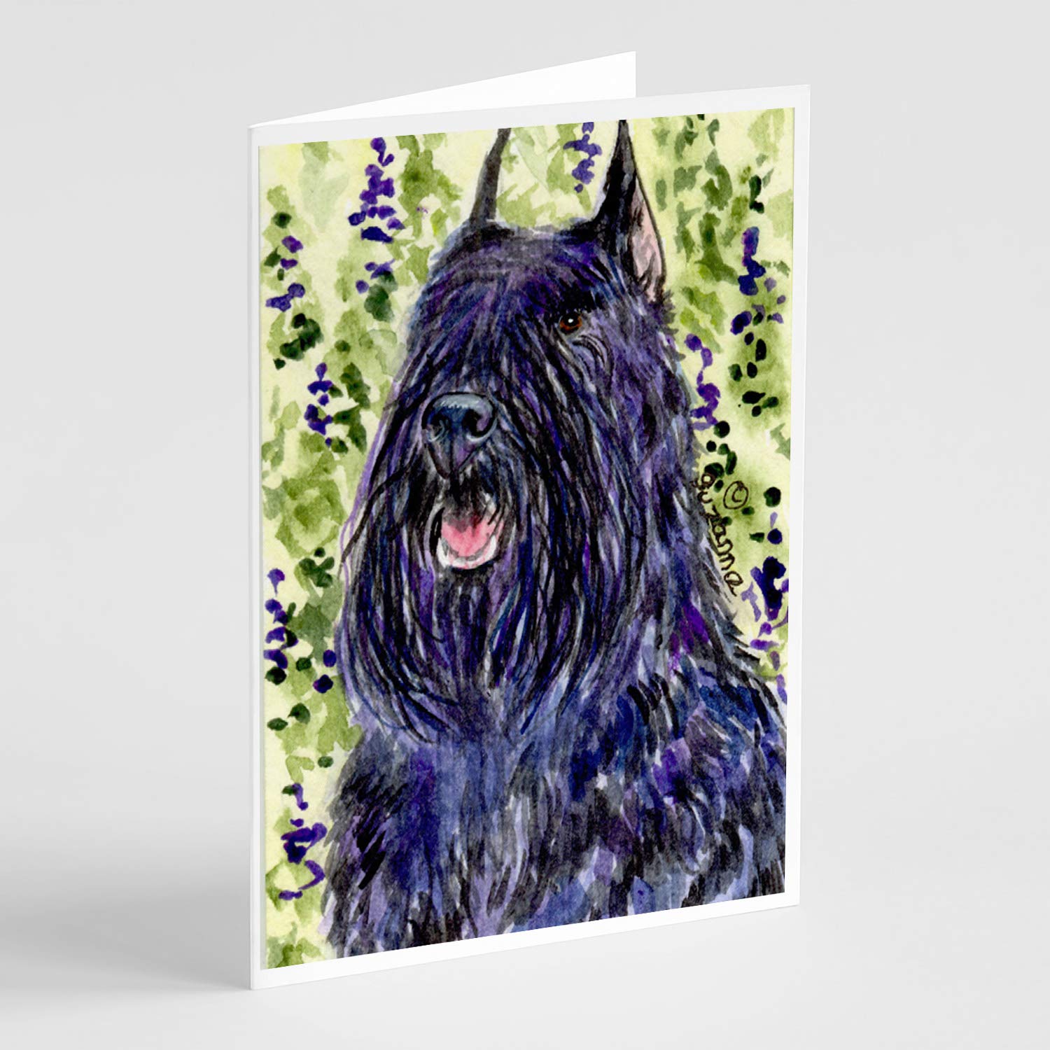 Bouvier des Flandres Blank Greeting Cards Set - Pack of 8 A7 Size (5x7) Note Cards with Envelopes | Whimsical Dog Lover Stationery for Birthdays, Thank You Notes & Special Occasions