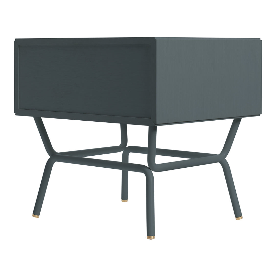 Modern Blu Dot Dang Nightstand - Minimalist Bedside Table with Storage Shelf | Perfect for Small Spaces, Bedrooms & Apartments