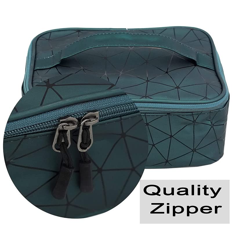 Waterproof Travel Makeup Bag for Women - Keetly Cosmetic Organizer Pouch | Vanity Bag for Girls & Women | Perfect for Travel, Gym & Daily Use (Grey)