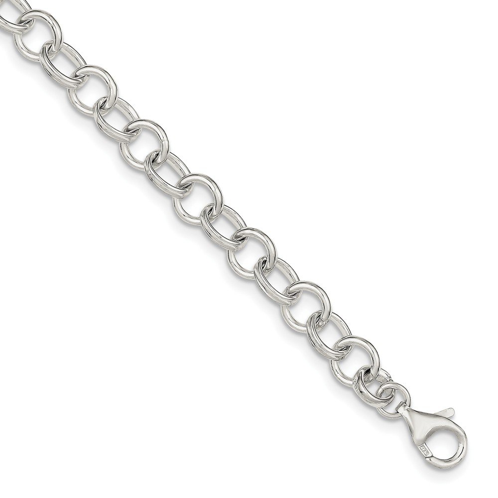 925 Sterling Silver Charm Bracelet for Women - 8.5