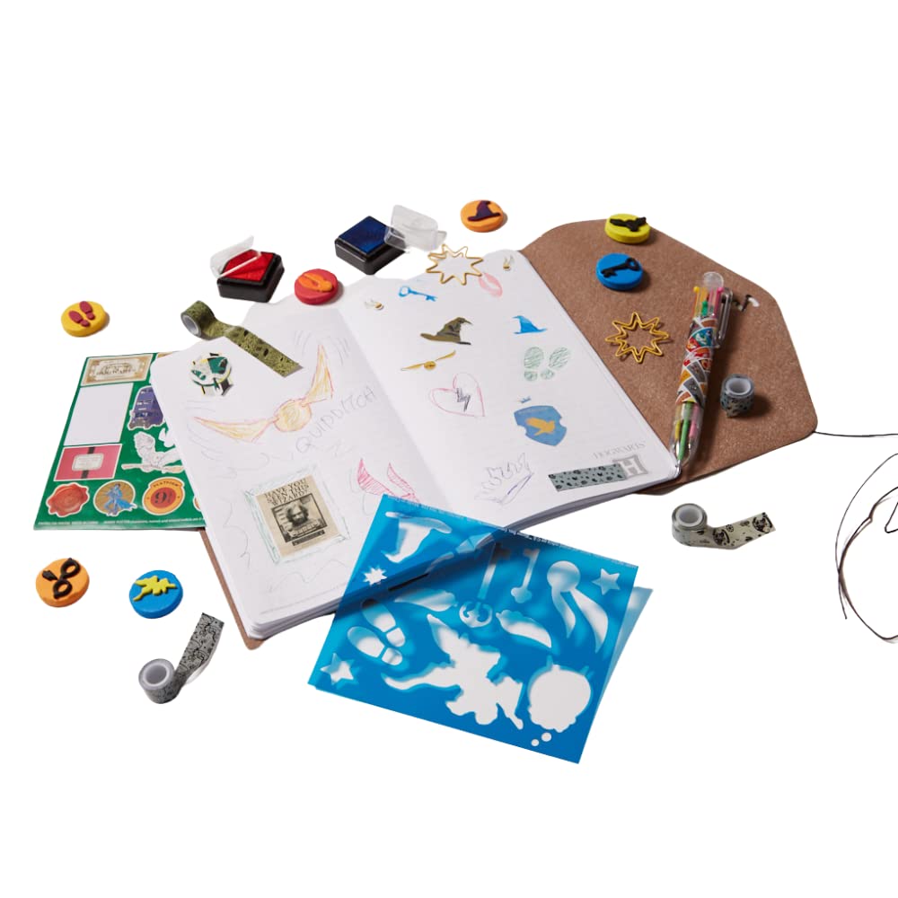Harry Potter Journal Set for Kids with Stickers & Stamps - Creative Writing Gift for Young Wizards