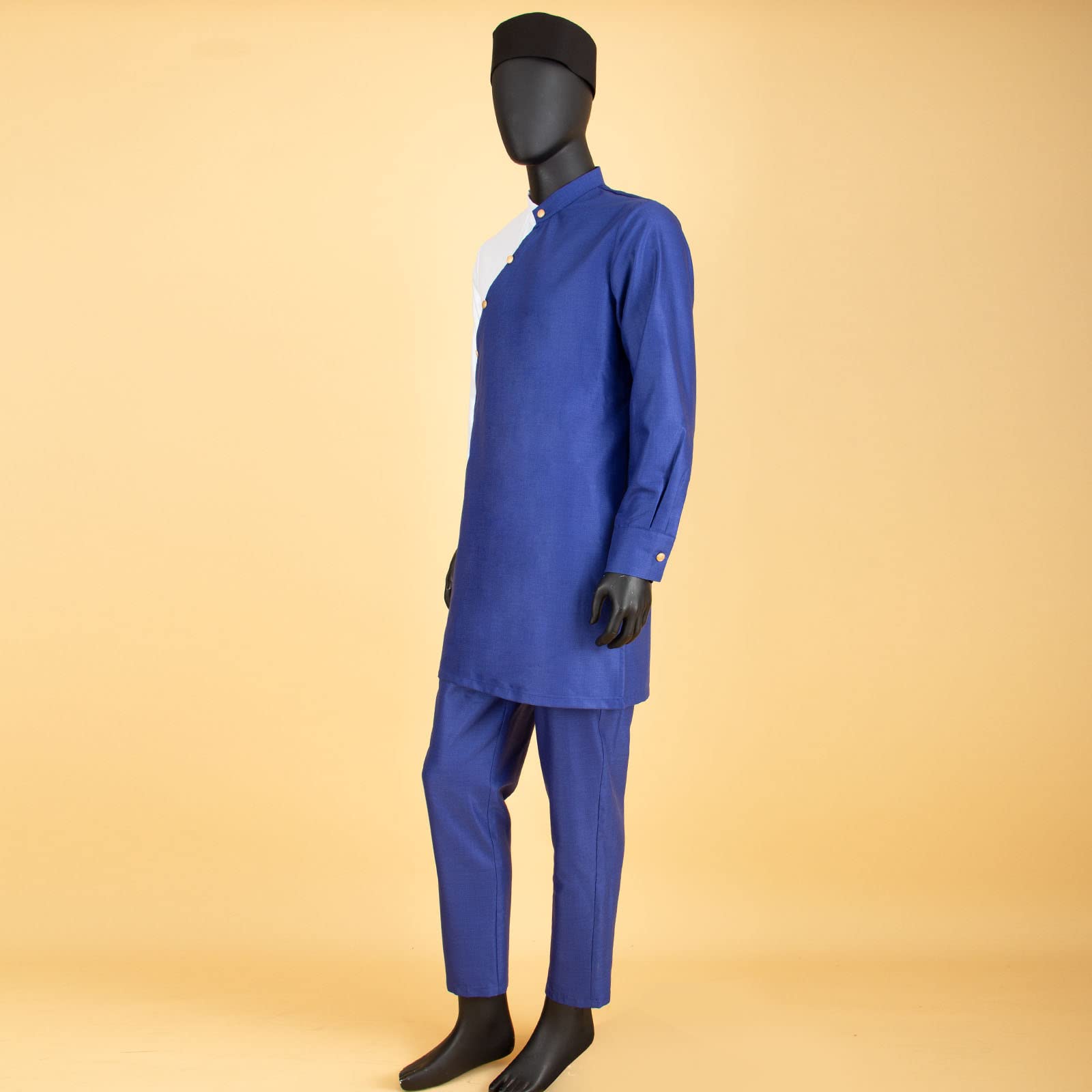 Bazin Riche Men's 3-Piece African Outfit Set - Traditional Casual Shirt, Pants & Hat for Men | Perfect for Cultural Events, Weddings & Special Occasions