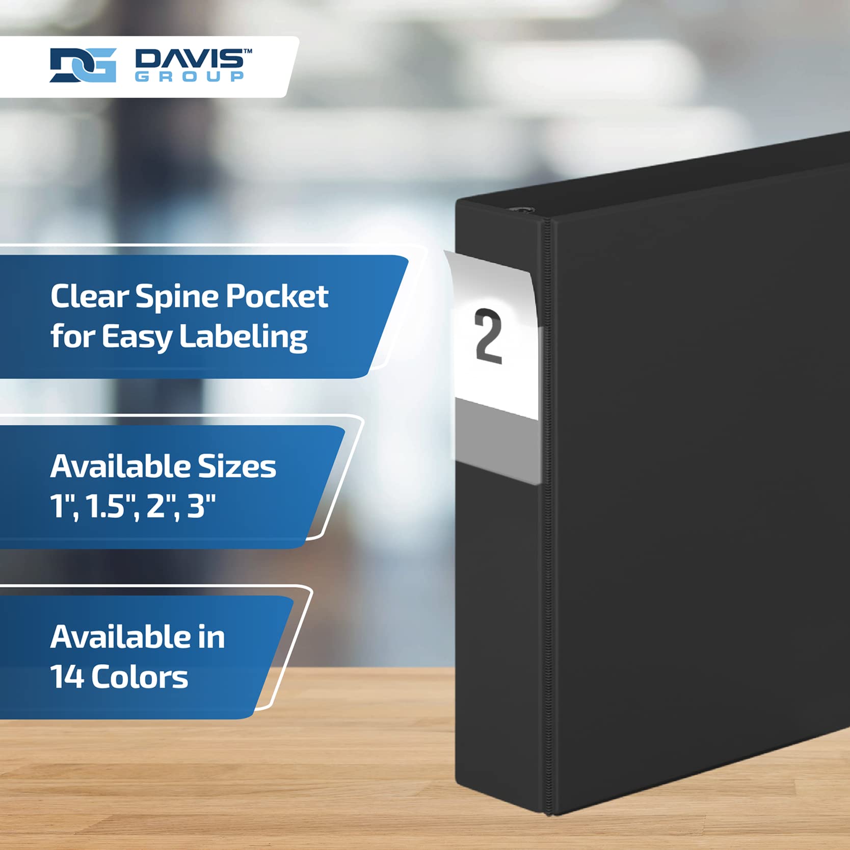 Premium 2-Inch 3-Ring Binders - D-Ring Notebook Binders for School, Office & Home Organization - 6-Pack Black Colored Binders - Ideal for Students, Teachers & Professionals