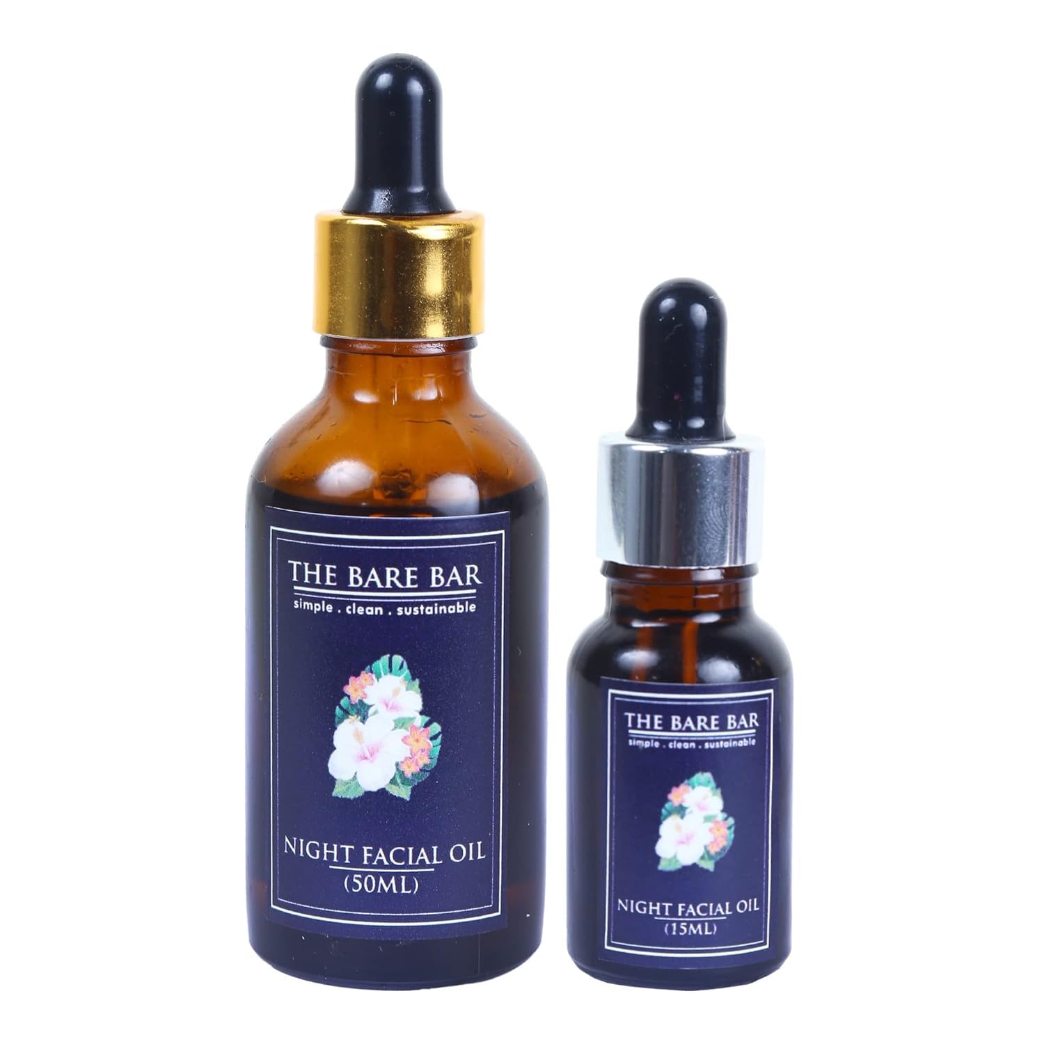 Organic Night Facial Oil with Argan & Moringa Oil - 50ml Hydrating Anti-Aging Face Serum for Dry Skin - Clean, Sustainable & Handmade Skincare - Perfect for Nighttime Routine & Glow Boosting
