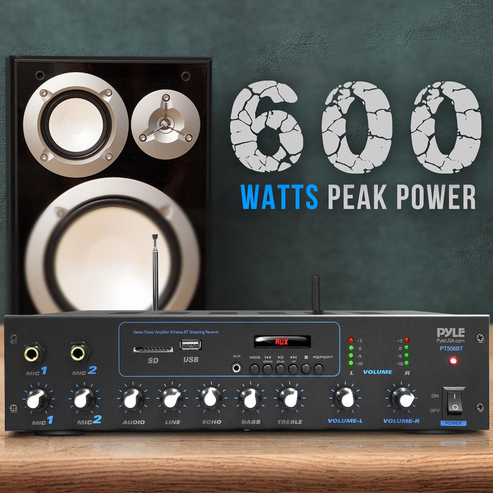 Wireless Bluetooth Audio Amplifier System - Portable Stereo Receiver for Home, Car, and Outdoor Use - Perfect for Parties, Travel, and DIY Speaker Projects