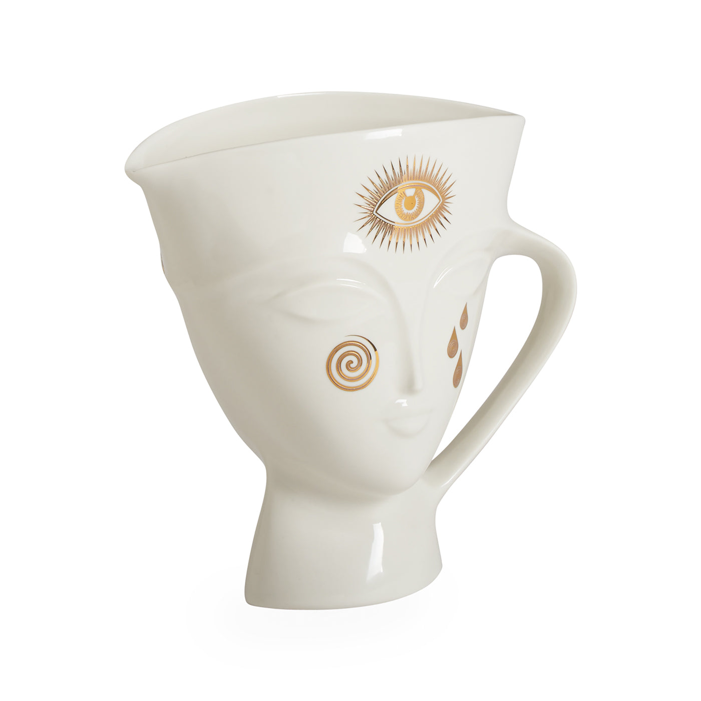 Gilded Giuliette Pitcher - Elegant Glass Water Pitcher with Gold Accents for Home Decor, Dining Table Centerpiece, and Party Serving - Perfect for Iced Tea, Lemonade, and Entertaining Guests