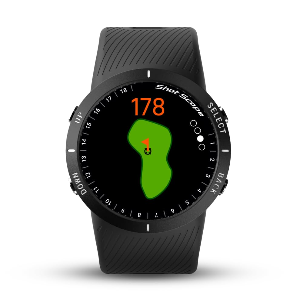 Shot Scope V5 Golf GPS Watch - Accurate Rangefinder & Performance Tracker for Golfers | Perfect for Course Play & Practice Sessions