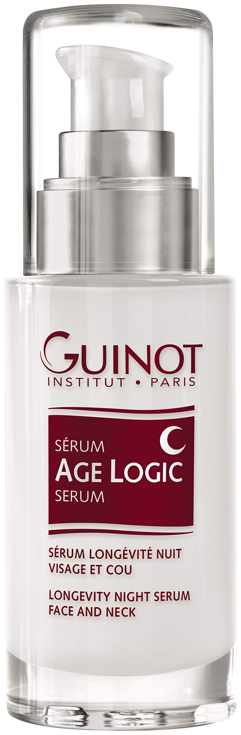 Guinot Time Logic Anti-Aging Serum - 0.74 Fl Oz Facial Treatment for Wrinkles & Fine Lines - Pack of 1 - Perfect for Nighttime Skincare Routine & Daily Hydration