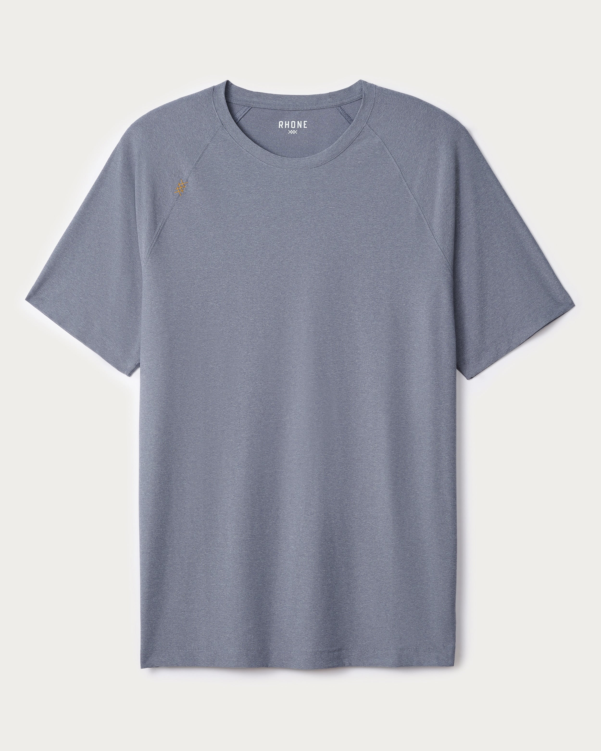 Rhone Reign Men's Performance Short Sleeve T-Shirt - Moisture Wicking & Breathable Workout Top for Gym, Running & Outdoor Activities