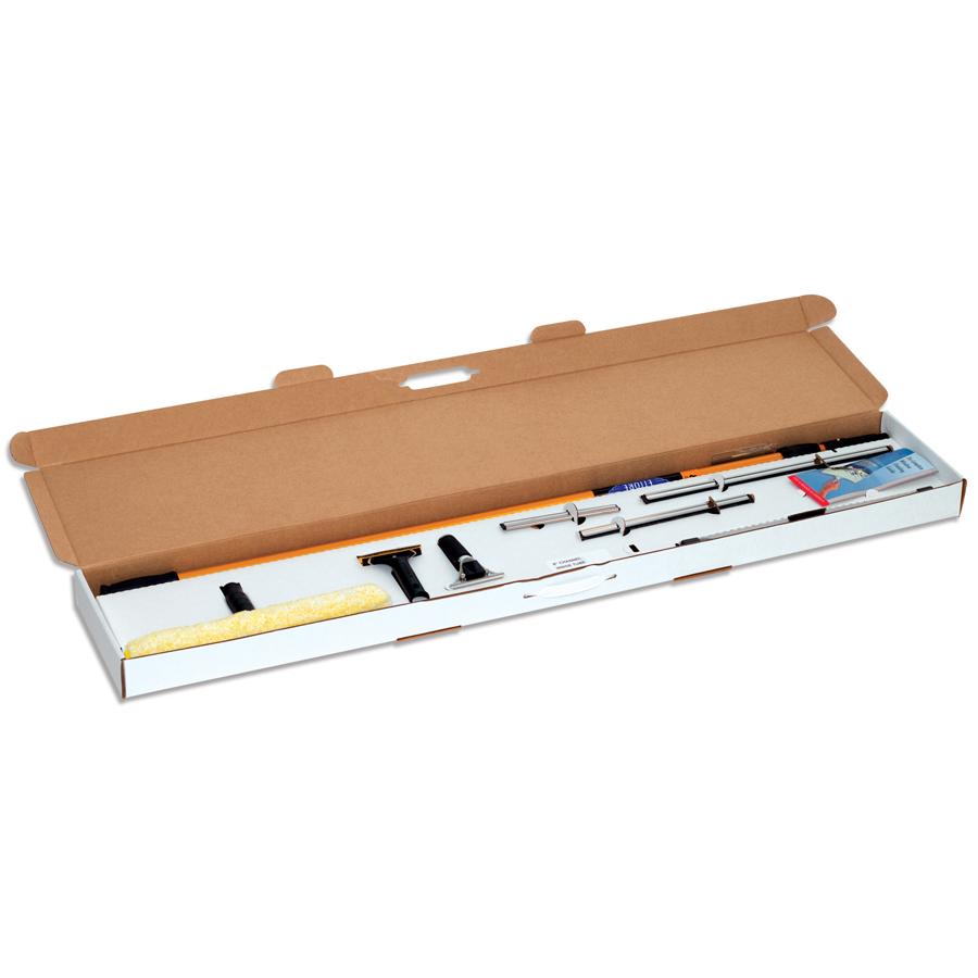 Ettore Professional Window Cleaning Kit with Squeegee, Scrubber & Bucket - Streak-Free Glass Cleaning for Home, Office & Car Windows