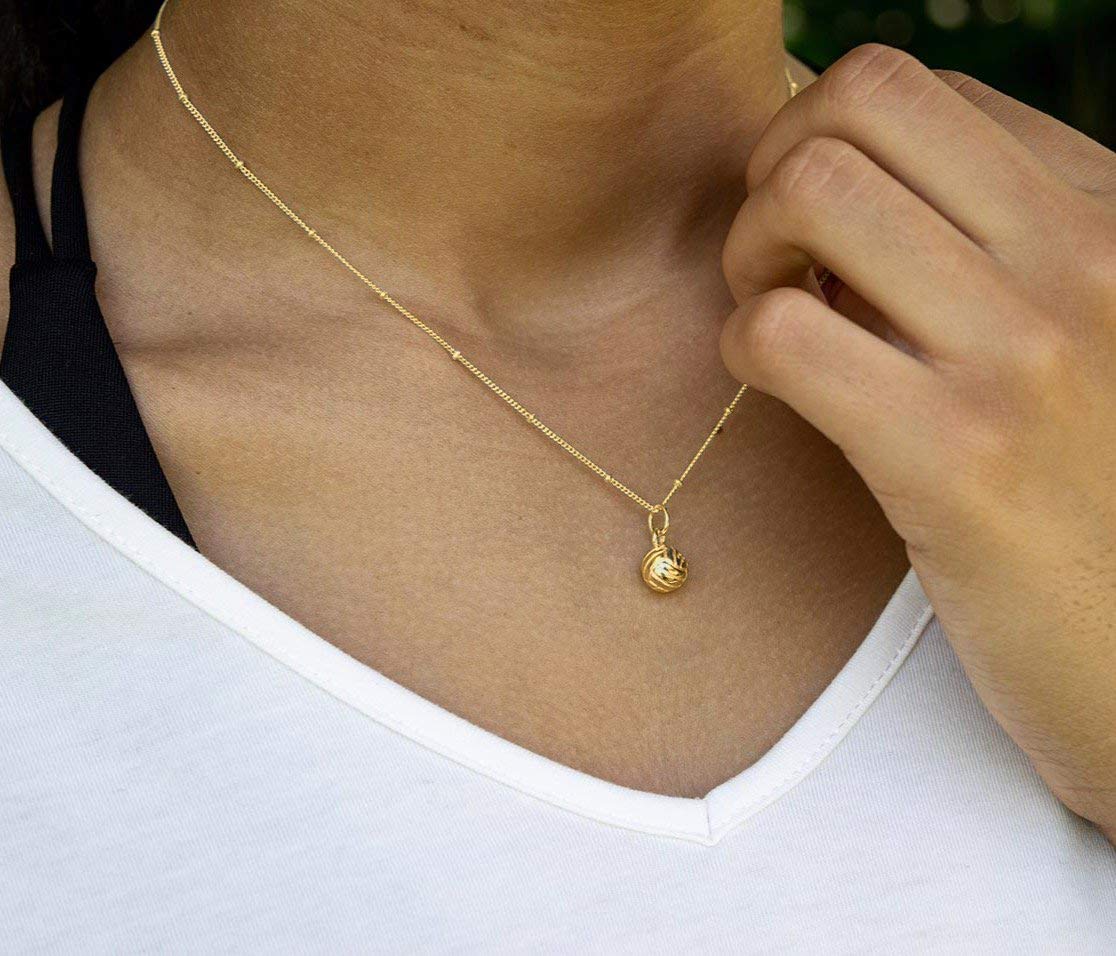 Chelsea Charles Women's Sports Charm Necklace - Elegant Sterling Silver Basketball & Soccer Pendant Jewelry for Athletes, Coaches & Fans - Perfect for Game Days, Workouts & Everyday Wear