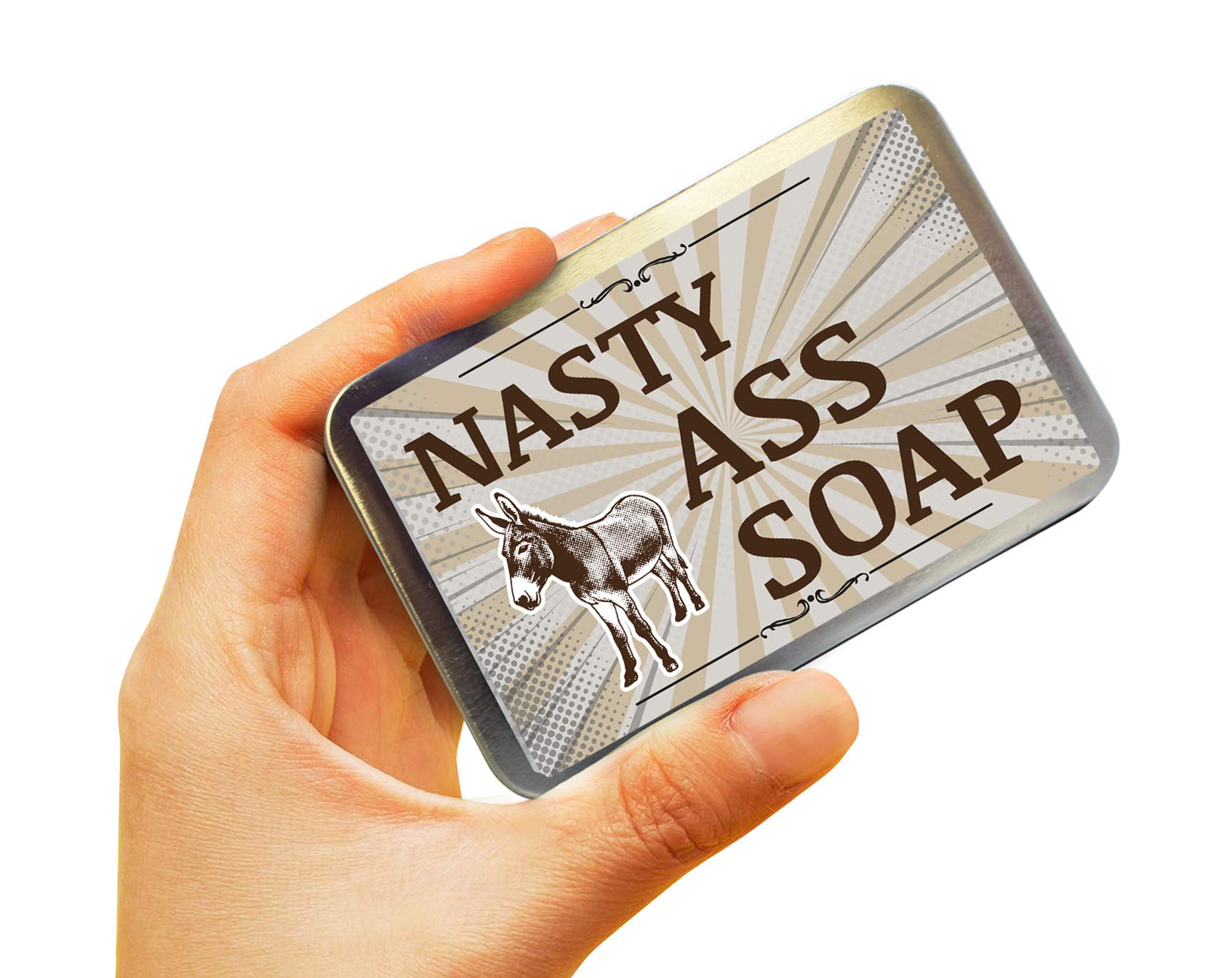 Funny Donkey Design Novelty Bath Soap for Men & Women - Handcrafted Black Soap with Activated Charcoal - Made in USA - Perfect for Gag Gifts, Bathroom Decor & Unique Stocking Stuffers