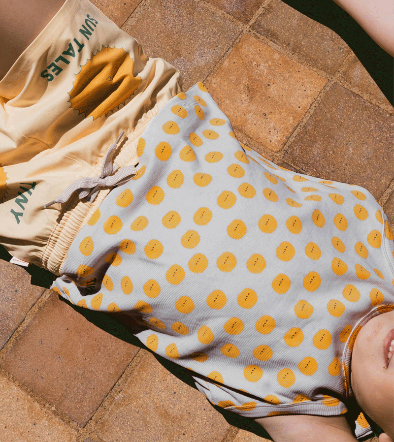 Tinycottons Sun All Over Vest - Lightweight & Stylish Kids' Summer Vest for Outdoor Play, Beach & Park Adventures