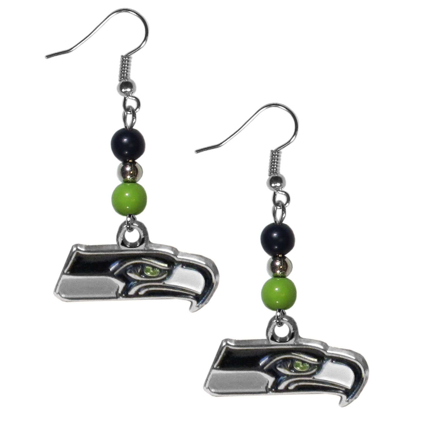 NFL Fan Bead Dangle Earrings for Women - Football Team Spirit Jewelry - Perfect for Game Day, Tailgating & Sports Events