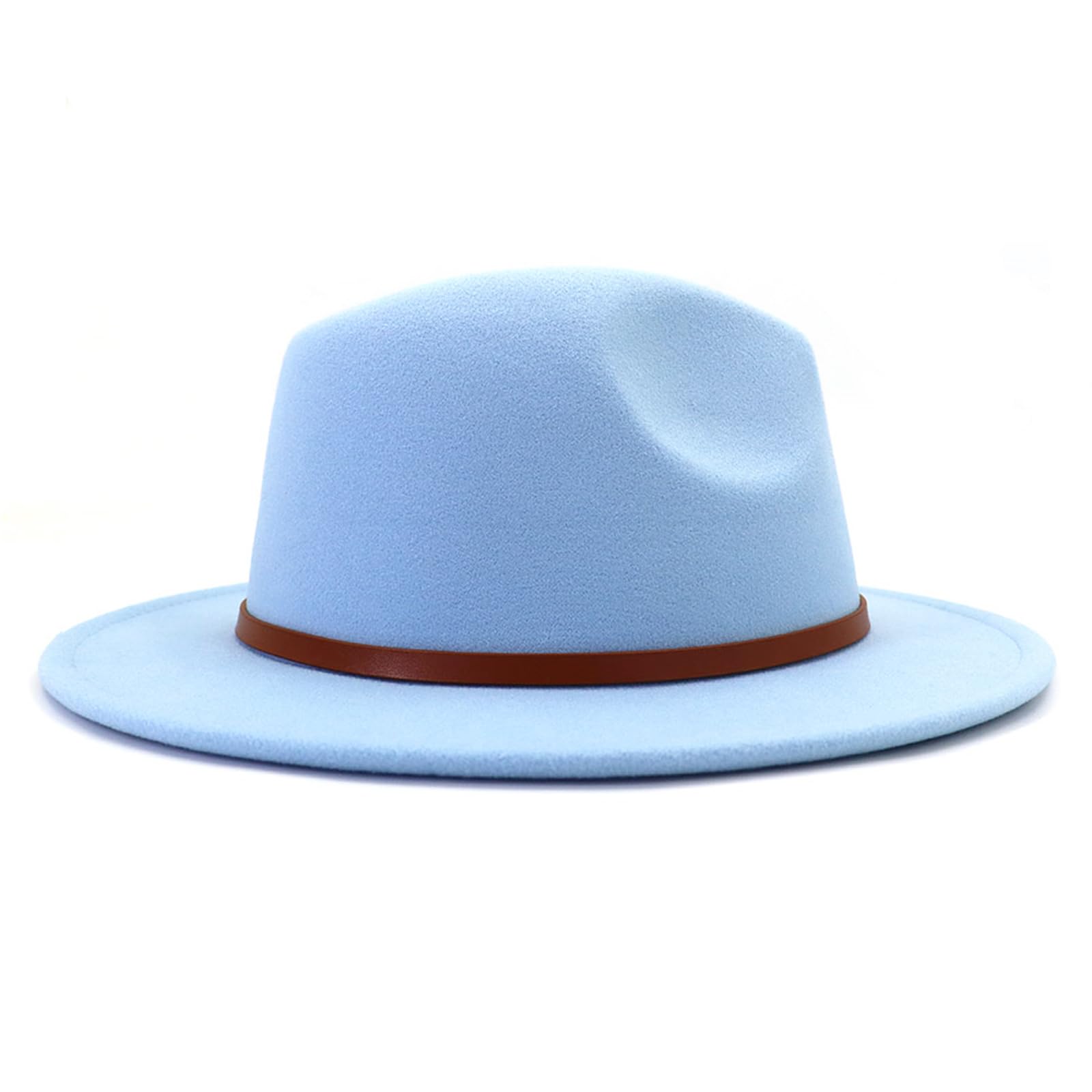 Stylish Fedora Hat for Men & Women - Classic Wide Brim Felt Jazz Hat with Belt Buckle - Perfect for Jazz Clubs, Outdoor Events & Fashion Accessories