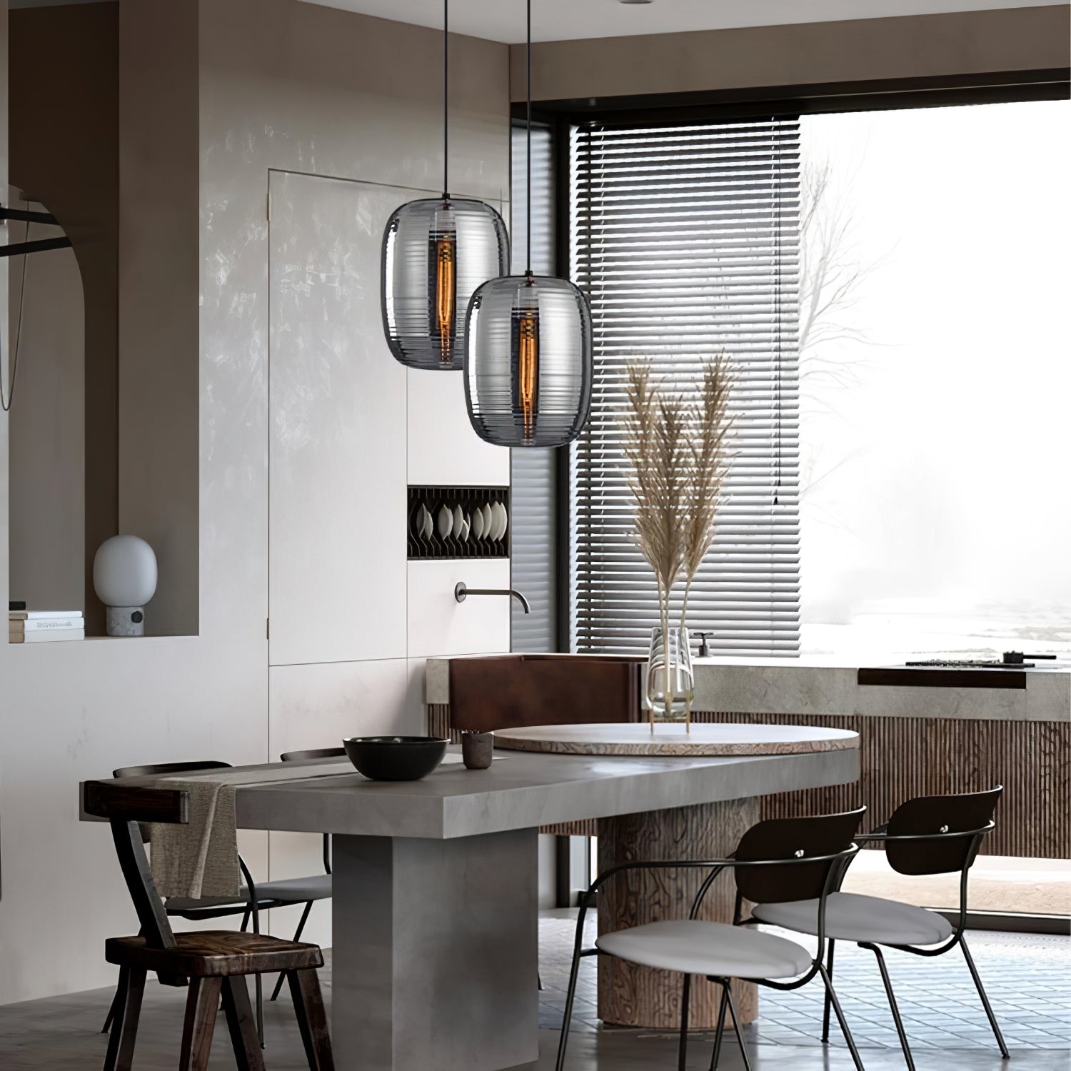 Aayla Modern Pendant Light - Elegant Hanging Lamp for Living Room, Bedroom, Dining Room & Kitchen | Dimmable LED Ceiling Light Fixture with Adjustable Height