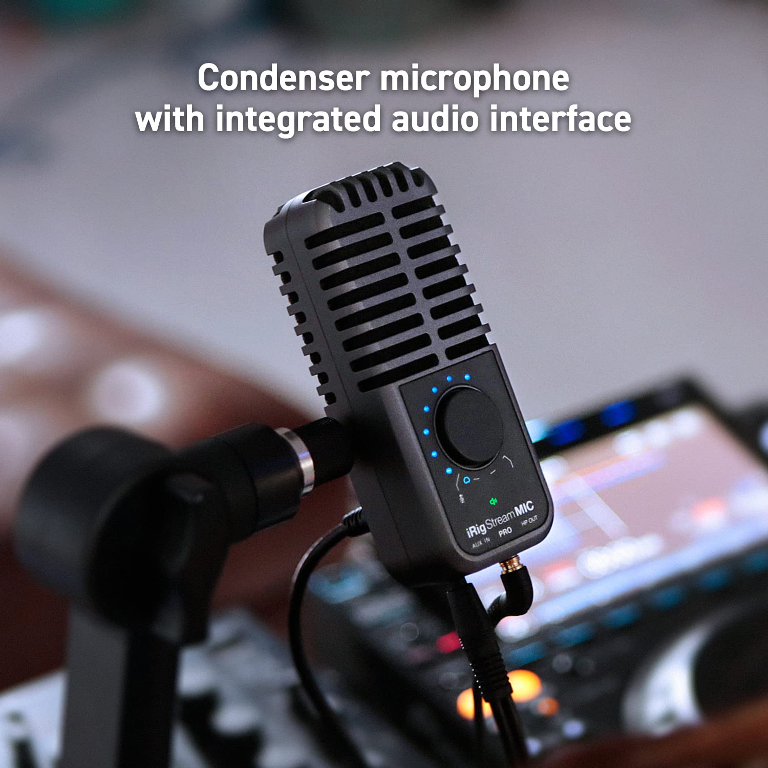 **IK Multimedia iRig Stream Mic Pro - USB & Mobile Microphone with Audio Interface for iPhone, iPad, Android, PC & Mac - Ideal for Podcasting, Singing, Recording, Gaming & Live Streaming**