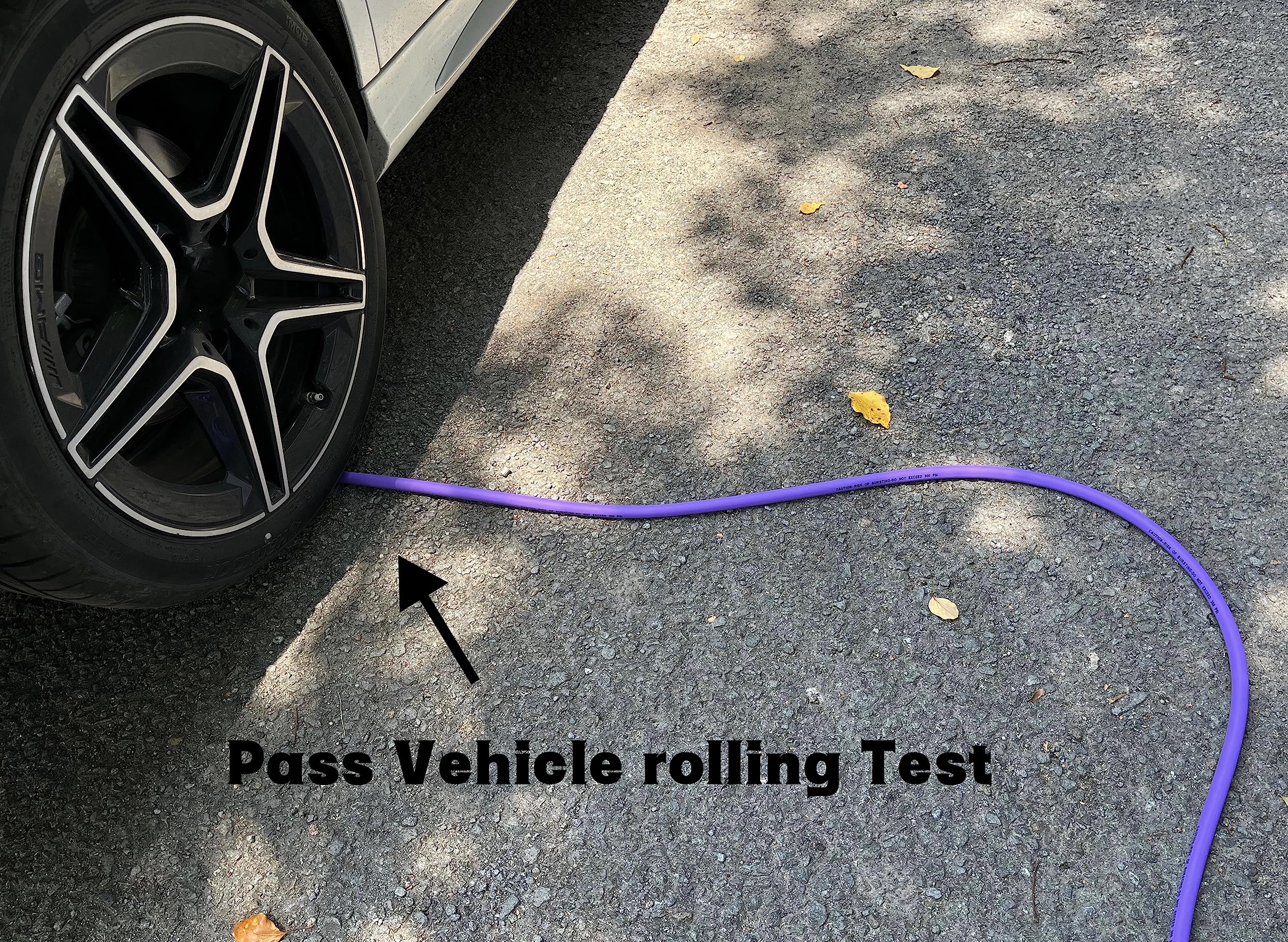 **3/8-Inch x 50FT Heavy Duty Hybrid Air Hose (PVC) - 300 PSI, Kink Resistant, All-Weather Flexibility with 1/4-Inch Industrial Air Fittings & Bend Restrictors - Ideal for Air Compressors, Pneumatic Tools, and Industrial Applications (Purple)**