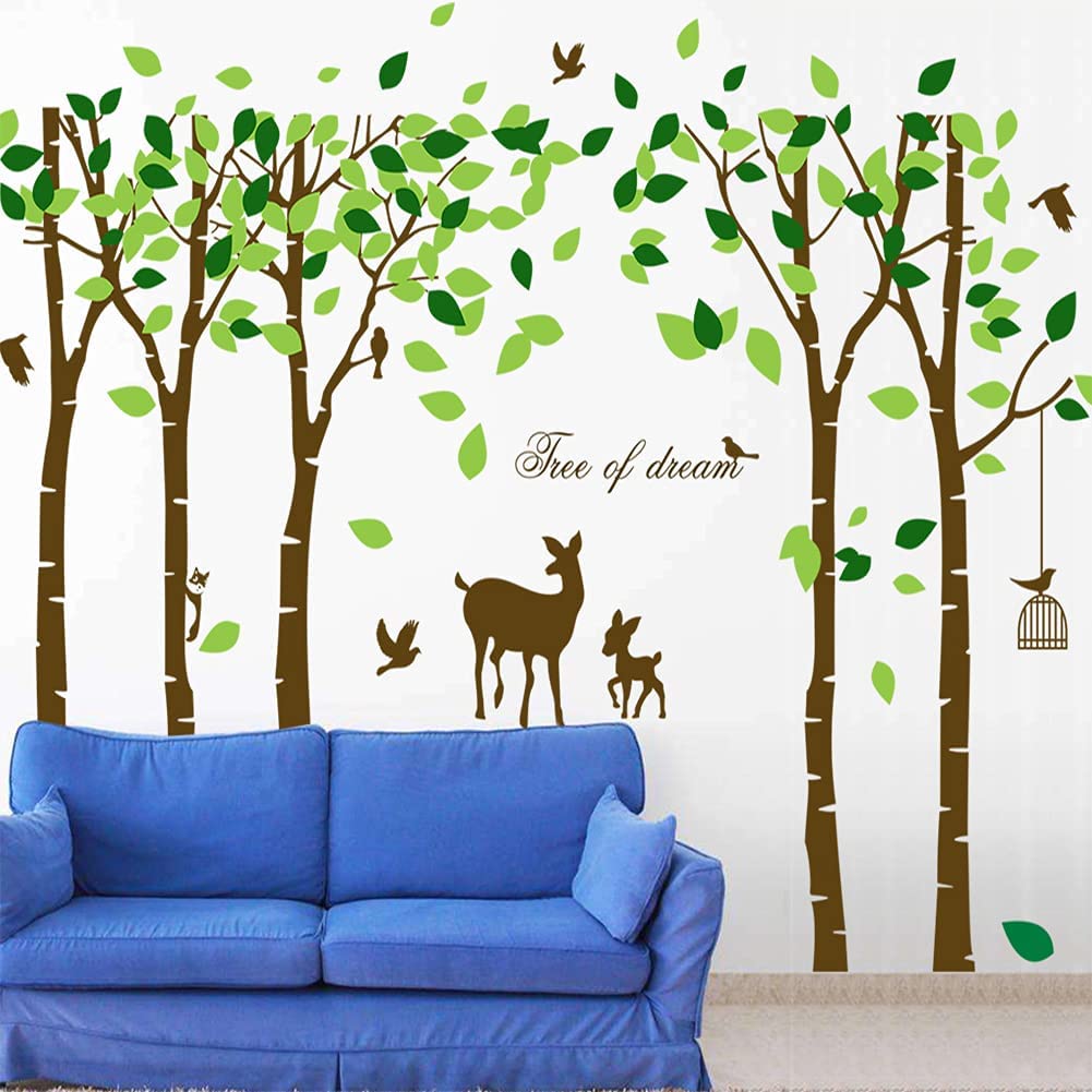 Giant Jungle Tree Wall Decals - Removable Vinyl Stickers for Kids Room & Nursery Decor - Perfect for Bedroom & Living Room Wall Art