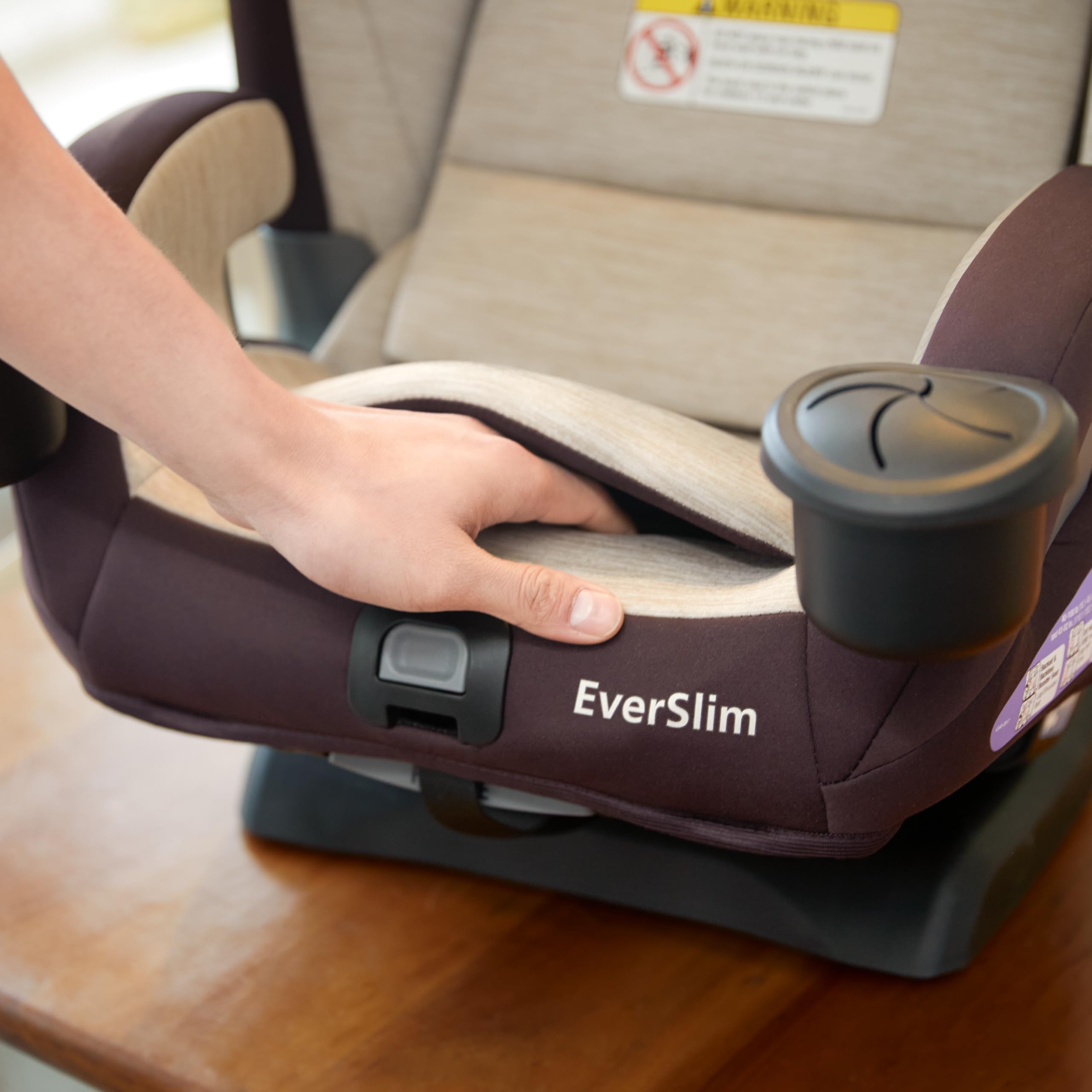 Safety 1st Everslim DLX Slim Convertible Car Seat - 4-in-1 Child Safety Car Seat for Babies 5-100 lbs | Rear & Forward Facing | Compact Design for Small Cars | Perfect for Travel & Daily Commute