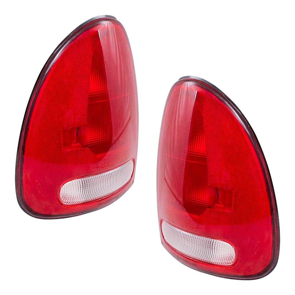 Brock Replacement Tail Lights Set with Circuit Boards - Compatible with 1996-2000 Dodge Caravan Voyager Town & Country (Part #4576245, 4576244) - Perfect for DIY Auto Repair & Vehicle Restoration Projects
