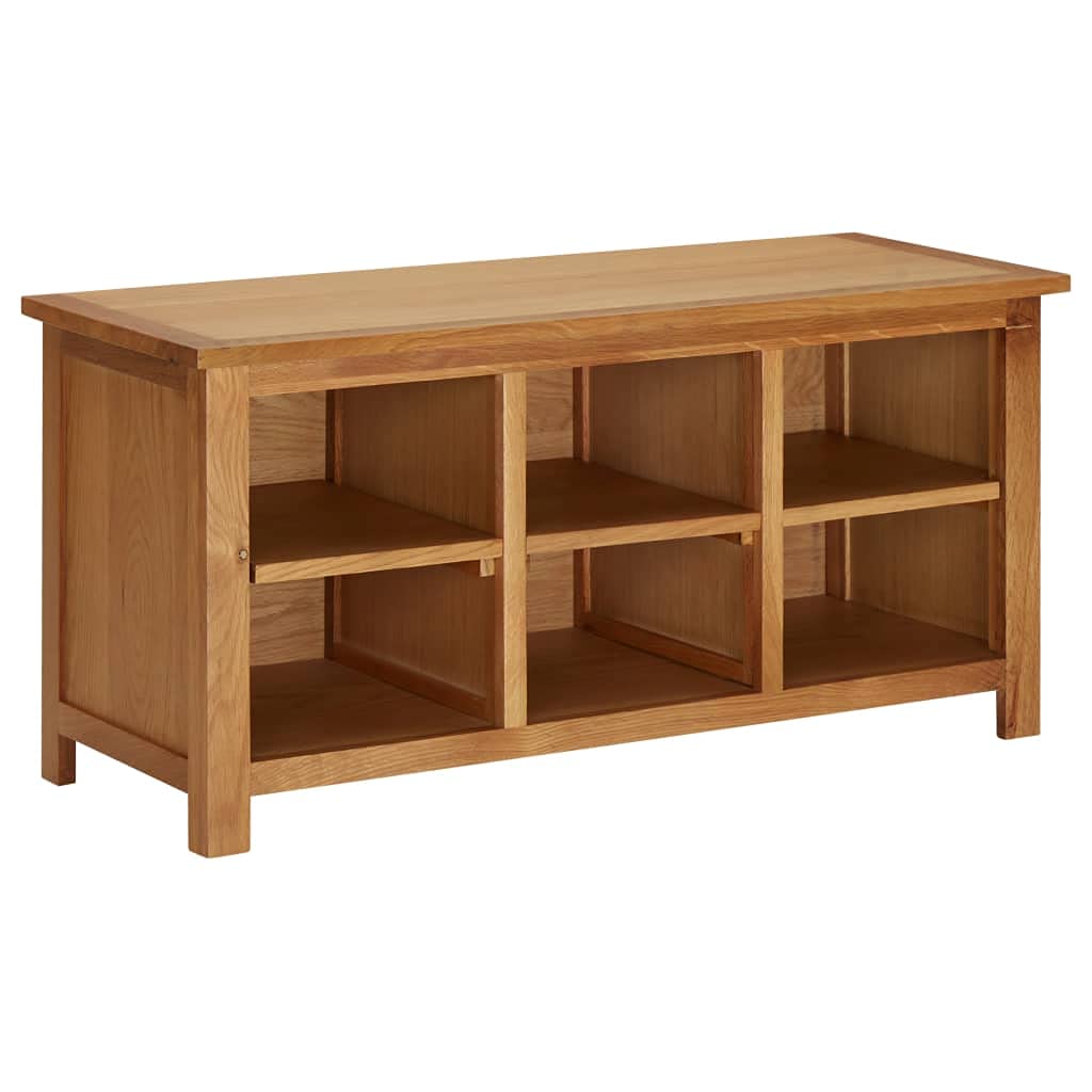Solid Oak Wood Bathroom Floor Storage Rack - 35.4