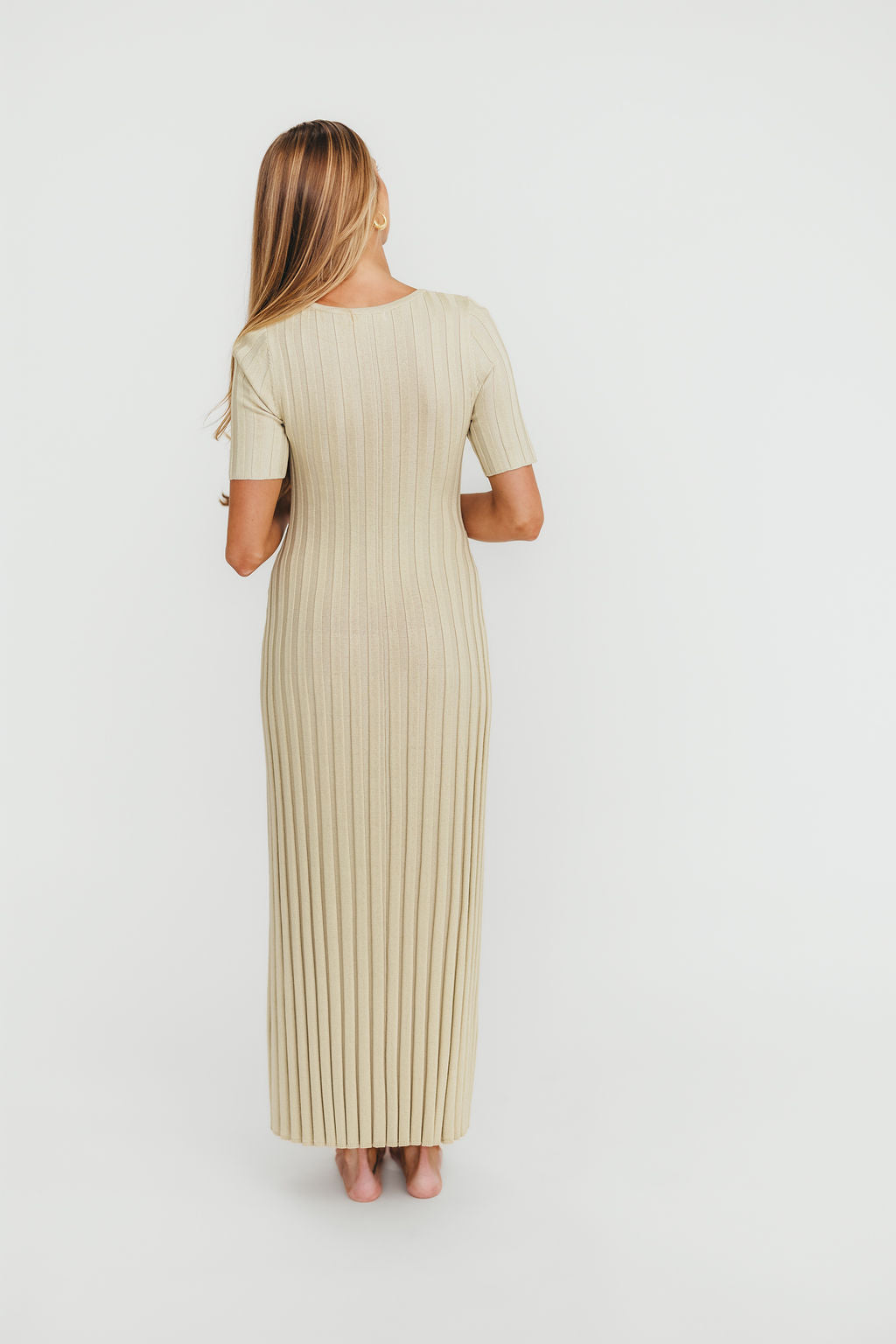 Oakley Ribbed Maxi Dress in Dusty Lime - Bump Friendly Maternity Dress for Pregnancy & Nursing | Perfect for Casual Outings, Baby Showers & Summer Comfort