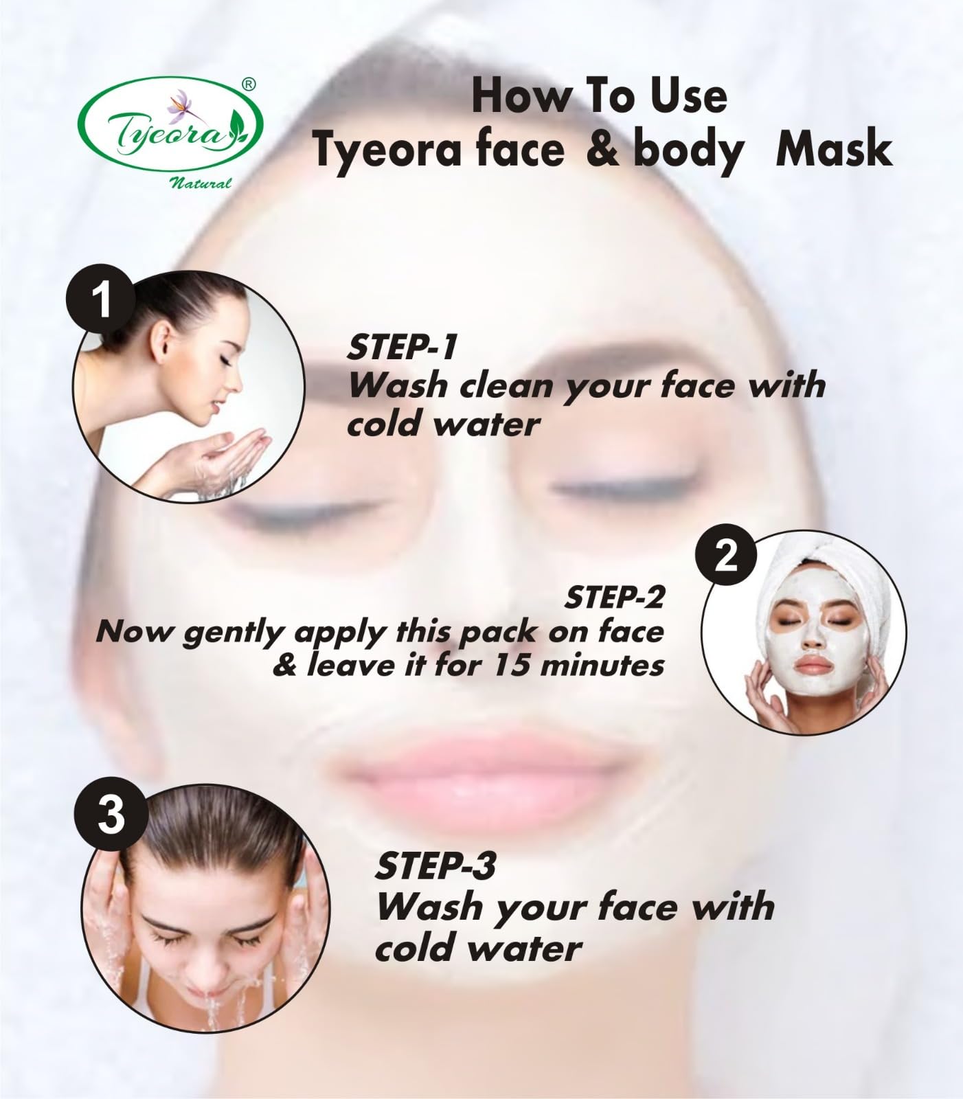 Tyeora Aloe Vera Face Mask 450ml - Hydrating & Soothing Gel for Dry Skin, Acne Relief & Sunburn Care - Perfect for Daily Skincare & Post-Sun Treatment