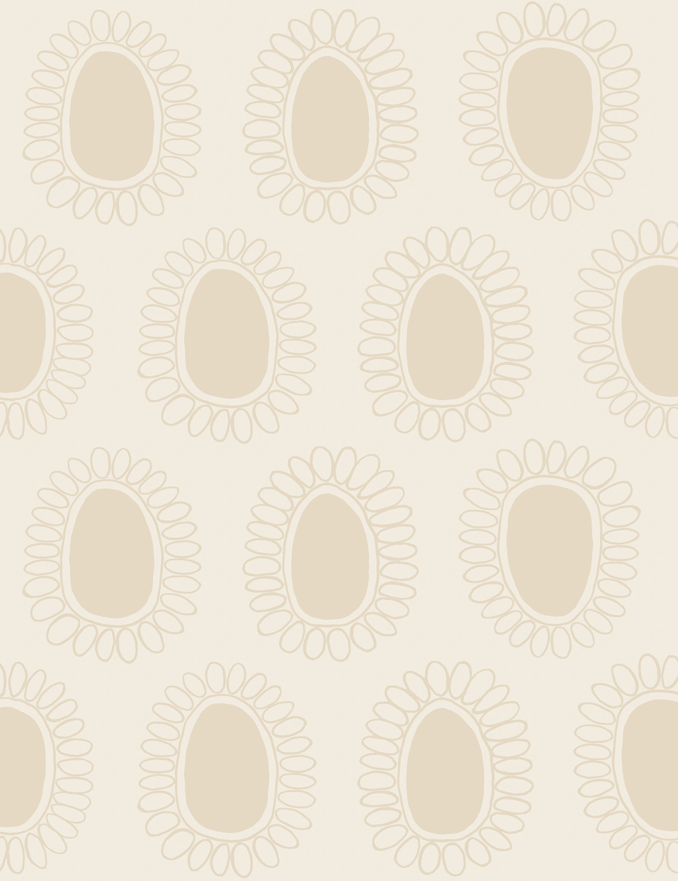 Susan Hable Swatch Natural Garden Flower Wallpaper - Perfect for Home Decor, Nursery, Living Room & Bedroom Accent Walls