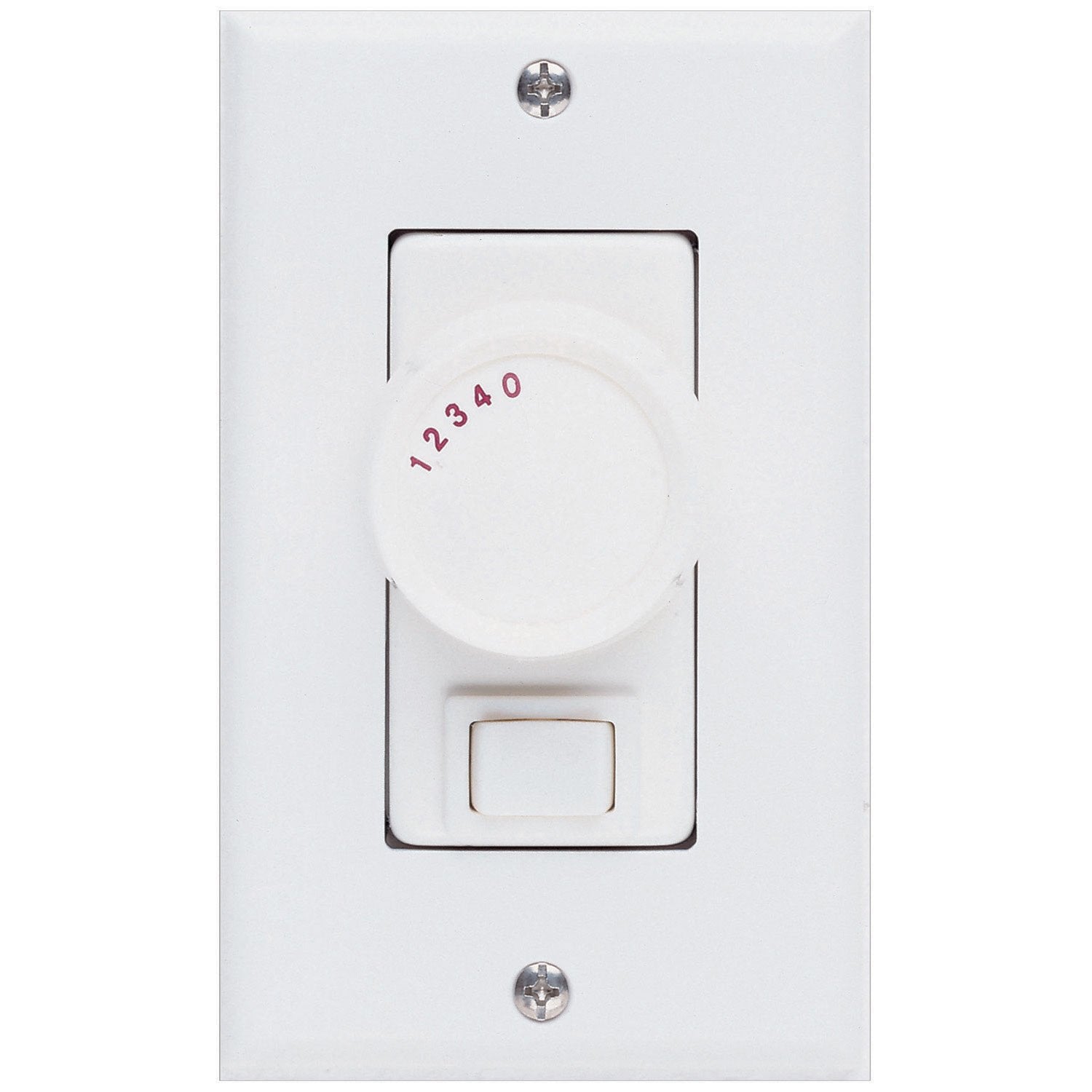 Concord Fans 3-Speed Ceiling Fan Wall Control with White Rotary Knob - Perfect for Living Room, Bedroom, and Office Spaces