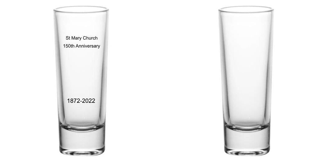 2oz Custom BarConic® Tall Shot Glasses - Clear Glass Party Shots for Cocktails, Whiskey & Tequila - Perfect for Bars, Weddings & Birthday Celebrations