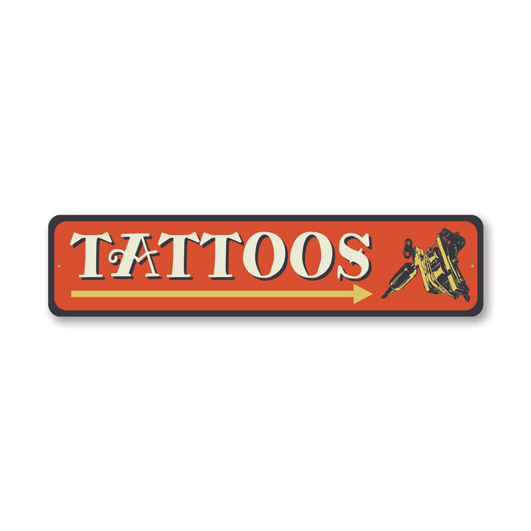 4x18 Inches Tattoo Sign - Durable & Waterproof Tattoo Studio Decor for Tattoo Parlor, Home, or Shop - Perfect for Wall Art & Tattoo Artist Gift