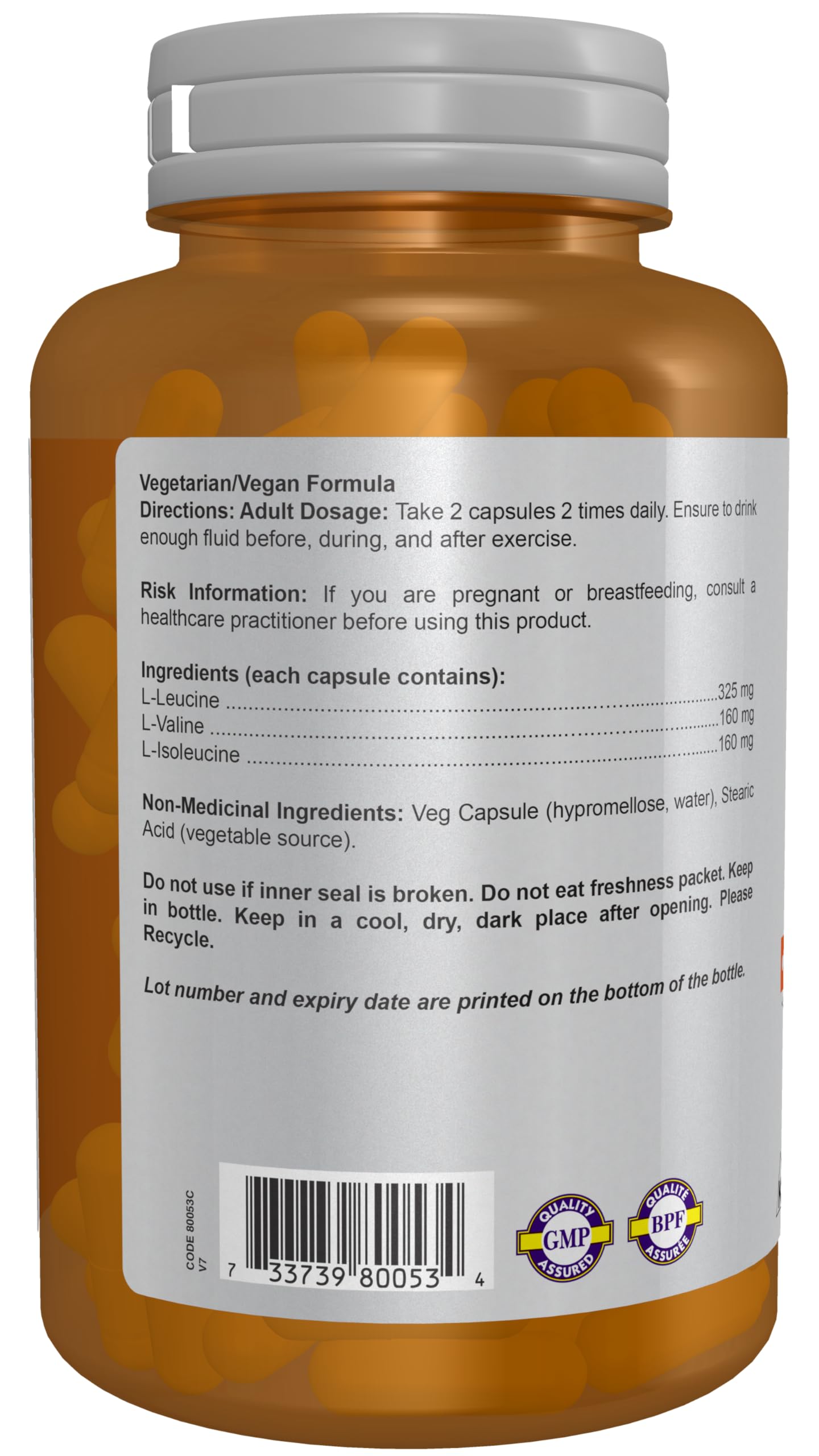 NOW Foods Sports Nutrition Branched Chain Amino Acids (BCAA) with Leucine, Isoleucine & Valine - 120 Vegan Capsules for Muscle Recovery & Workout Performance | Pre & Post Workout Supplement for Athletes & Fitness Enthusiasts