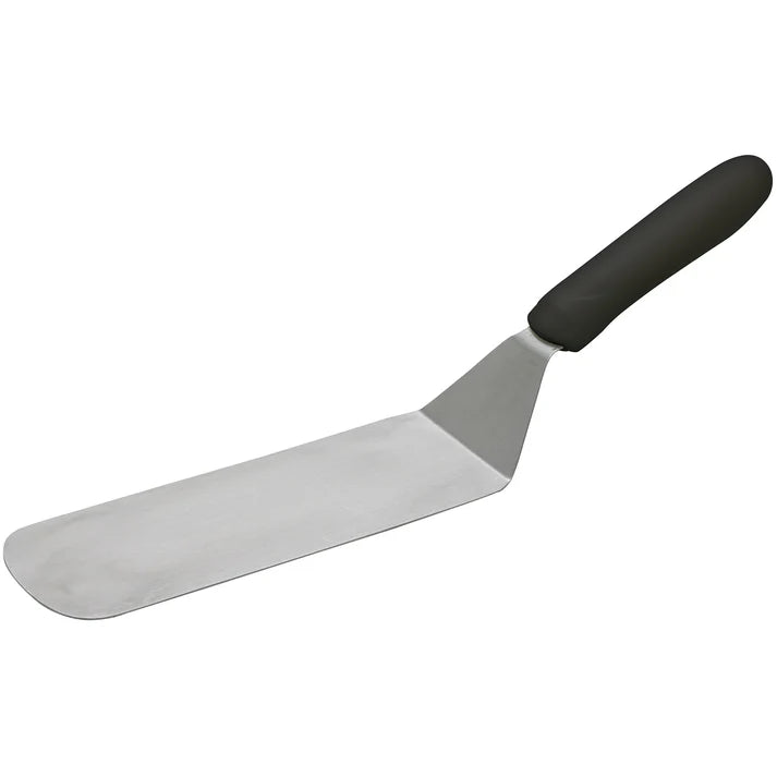Winco Offset Flexible Turner 8.25 x 3 Inch Blade - Black Handle TKP 90 - Perfect for Flipping Pancakes, Burgers & Eggs in Professional & Home Kitchens