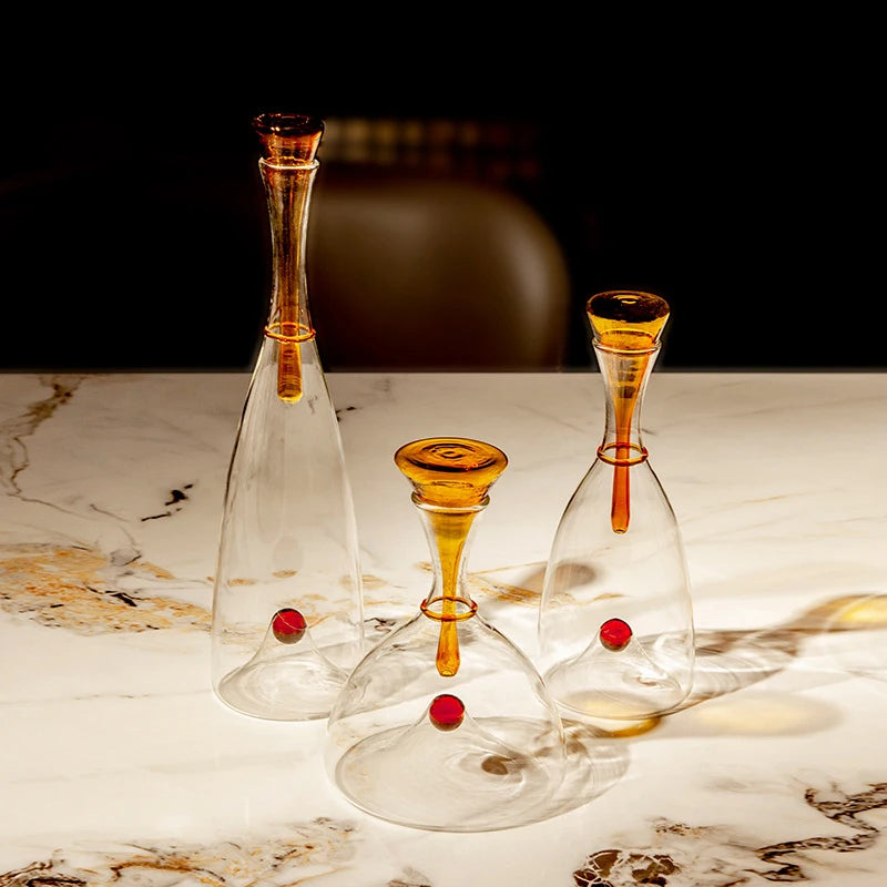 Premium Aladino Wine Decanter Aerator - Elegant Glass Carafe for Red Wine, Enhances Flavor & Aroma - Perfect for Dinner Parties, Gifts & Wine Tasting Events