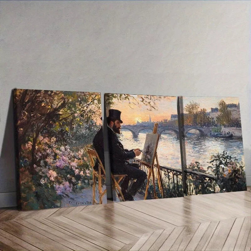 3-Piece Framed Canvas Wall Art Set - High Quality 50x70cm Prints Featuring Mature Artist Theme | 100% Australian Made | Ready to Hang for Living Room, Bedroom or Office Decor
