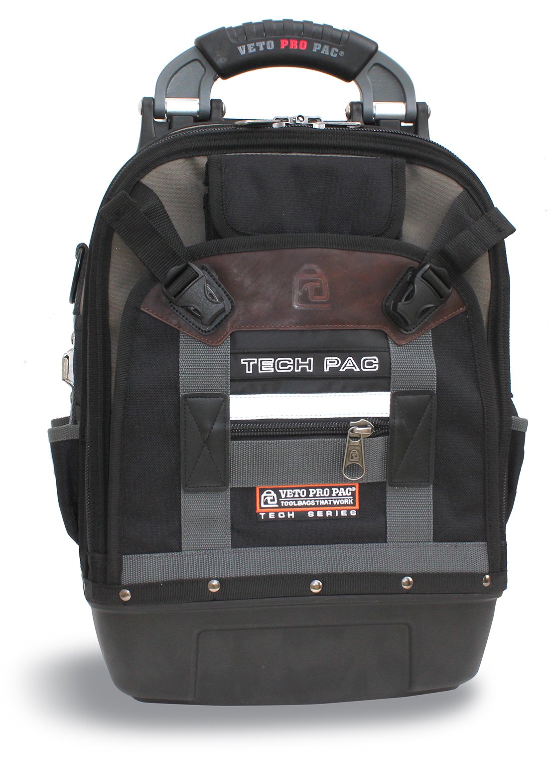 Veto Pro Pac TECH PAC Service Technician Tool Bag - Durable & Organized for HVAC, Electricians, Plumbers | Perfect for On-Site Repairs & Maintenance Work (1-Pack)