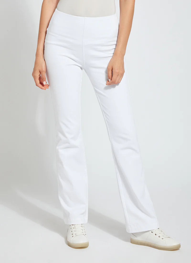 Baby Bootcut Denim Jeans for Girls - Soft Stretch White Denim Pants - Perfect for Playdates & Family Outings