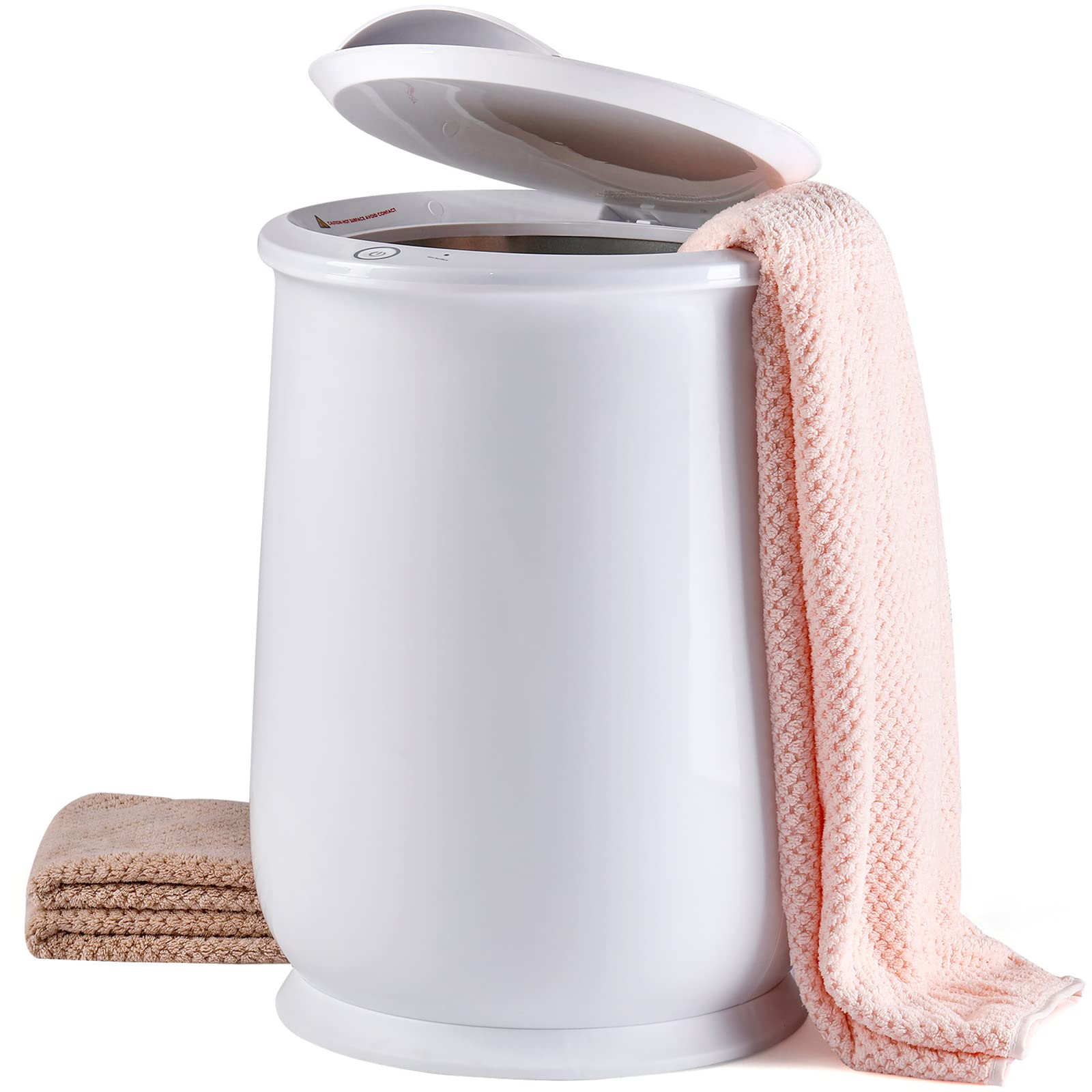 TCFUNDY 20L Large Towel Warmer Bucket with Flip-Lid & Auto Shut Off - Fast Heating in 10 Minutes for Bath Towels, Blankets & Robes - Perfect for Spa, Bathroom & Home Relaxation