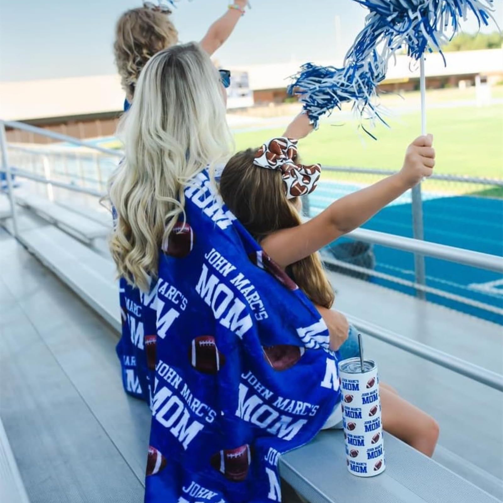 Custom Personalized Sports Bleacher Blanket with Name - Football Team Blanket for Women & Men - Wearable Stadium Blanket for University Games, Football Season & Tailgating - Perfect for Game Day, Christmas Gifts & Outdoor Events
