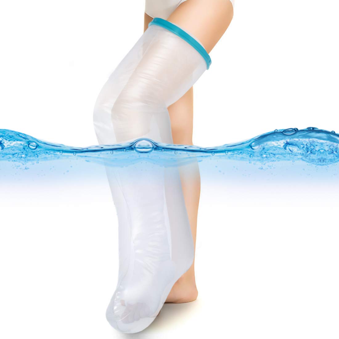 Waterproof Cast Cover for Leg & Foot - 40 Inch Shower Protector Sleeve | Keeps Cast Dry During Bathing | Ideal for Adults with Ankle, Orthopedic Wounds or Bandages | Perfect for Post-Surgery Recovery & Daily Hygiene Care