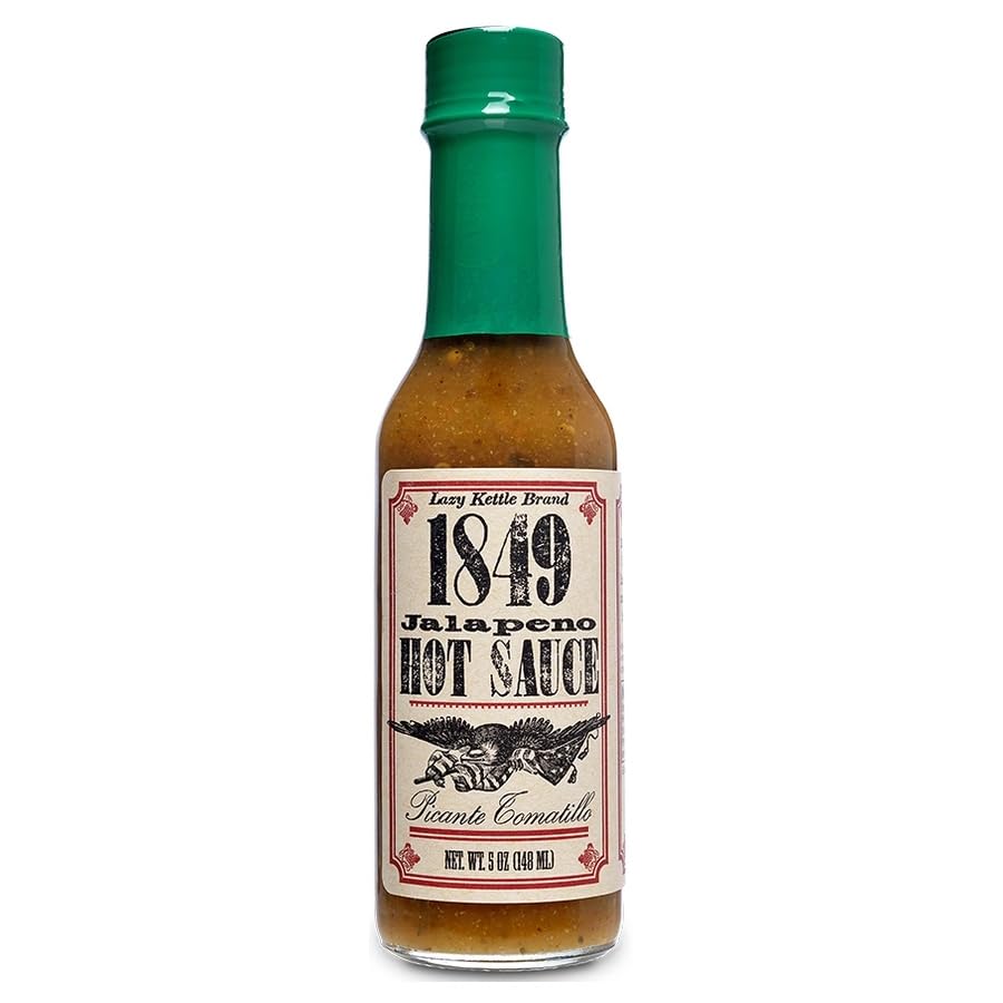 1849 All-Natural Jalapeño Hot Sauce - 5oz Bottle | Gluten-Free, No Preservatives | Perfect for Tacos, Nachos & Grilling
