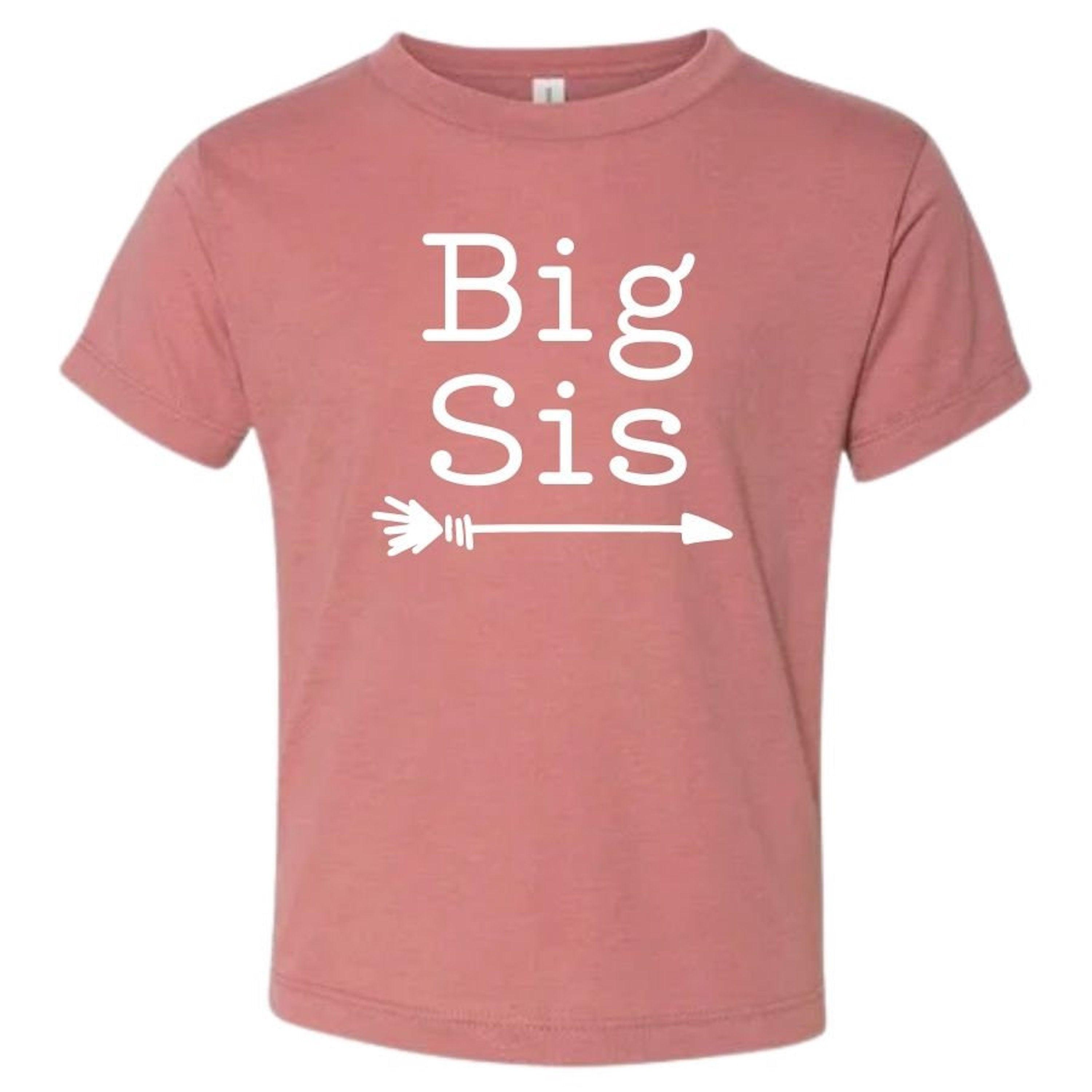 Big Sis Arrow Print T-Shirt for Toddlers (3T) - Perfect for Sibling Matching & Family Photos