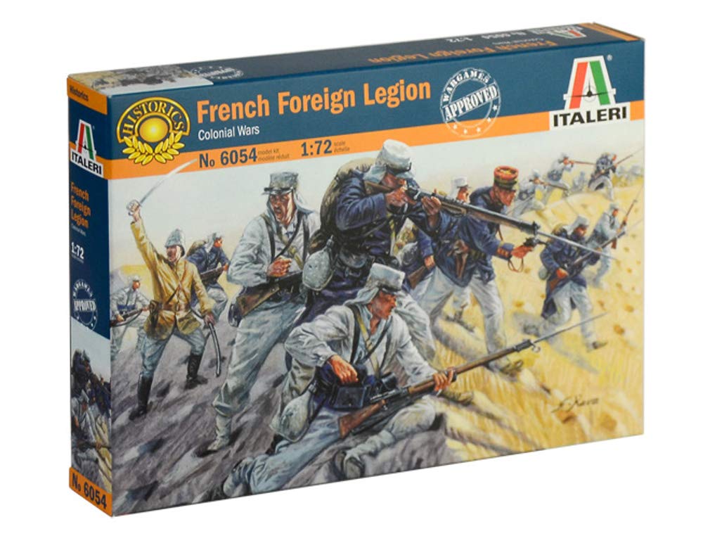ITALERI 6054 French Foreign Legion Colonial Wars Plastic Soldiers 1:72 Scale Model Kit - Historical Military Miniatures for Wargaming & Collecting