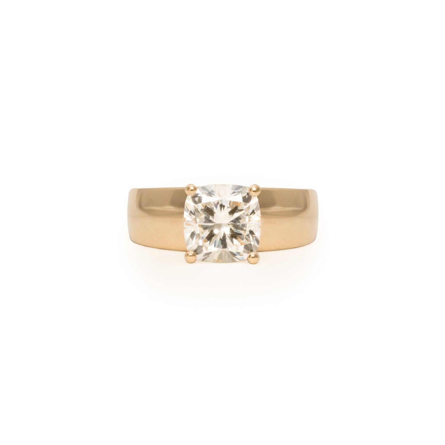 Brenda Cushion Cut Lab Diamond Ring - Elegant Engagement & Wedding Jewelry for Women