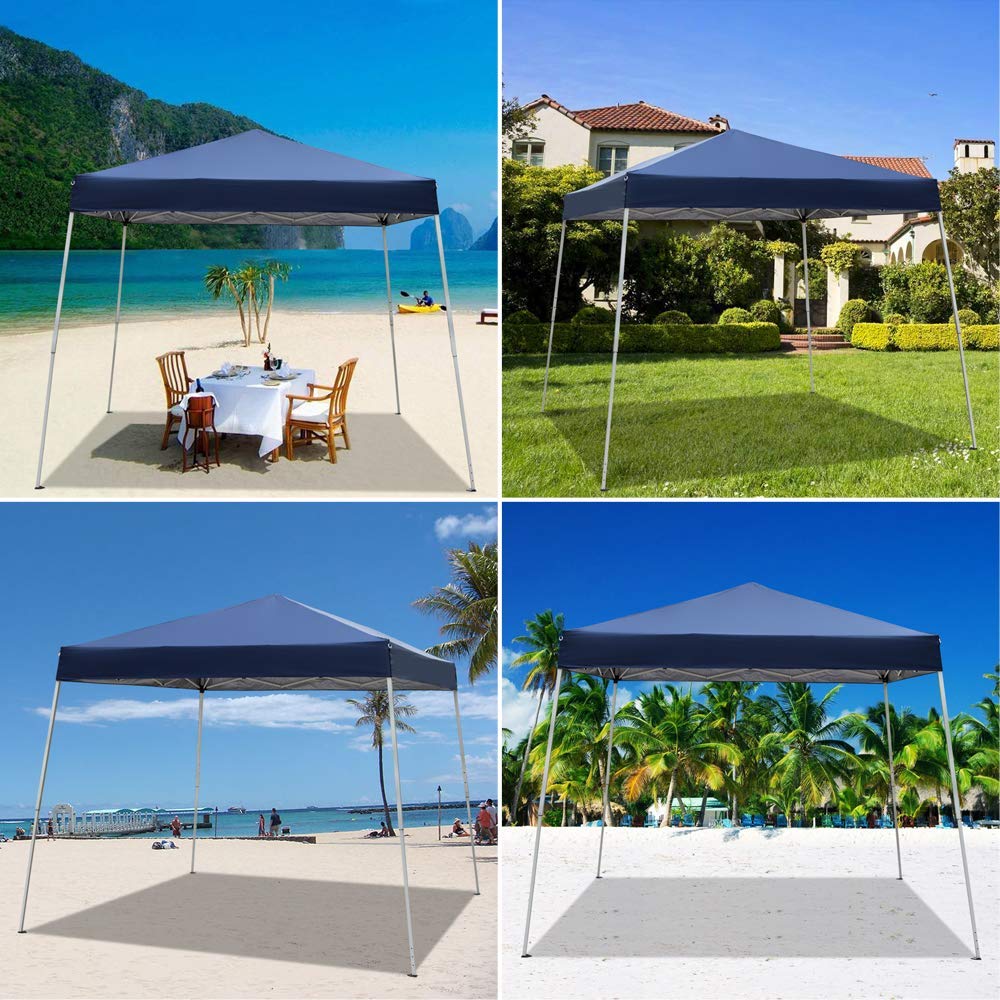 10' x 10' Pop Up Canopy Tent - Portable Instant Folding Gazebo with Carrying Bag for Outdoor Parties, Beach, Camping & Backyard Events | UV Protection Sun Shelter for Picnics, BBQ & Tailgating