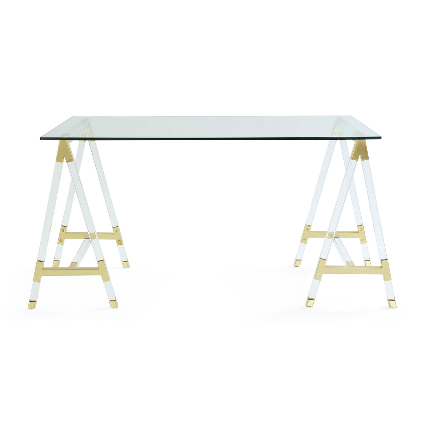 Jacques Trestle Desk - Solid Wood Modern Writing Desk with Drawer | Home Office Furniture for Study, Work & Remote Work