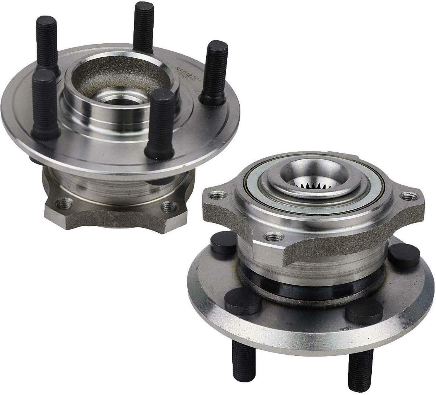 2PC Rear Wheel Bearing and Hub Assembly with 27 Spline for 2005-2009 Chrysler 300, 2006-2009 Dodge Charger & 2005-2008 Magnum - Performance Brake Compatible - Easy DIY Installation for Smooth Ride