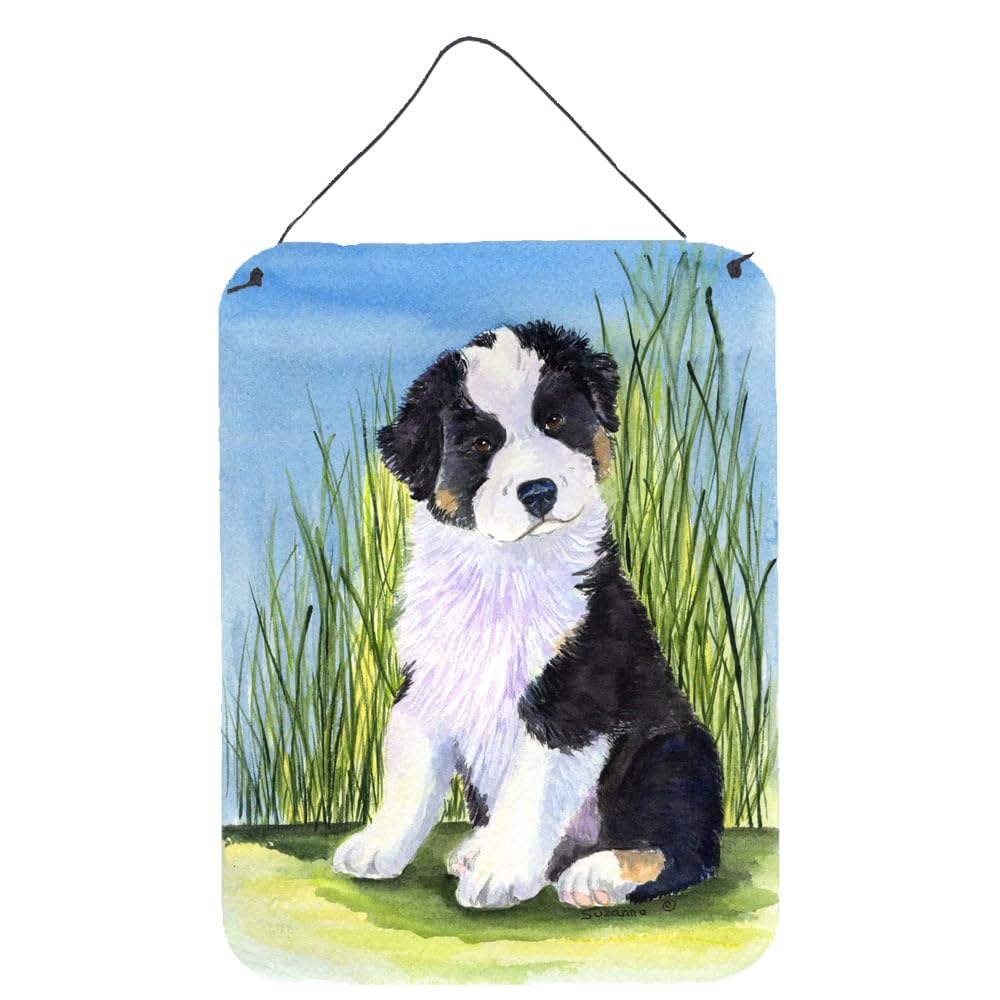 Australian Shepherd Metal Wall Art - 12x16 Inch Aluminum Sign for Kitchen, Bar, Bathroom & Front Door Decor | Colorful Dog Lover Gift for Home & Office | Durable Indoor/Outdoor Hanging Plaque