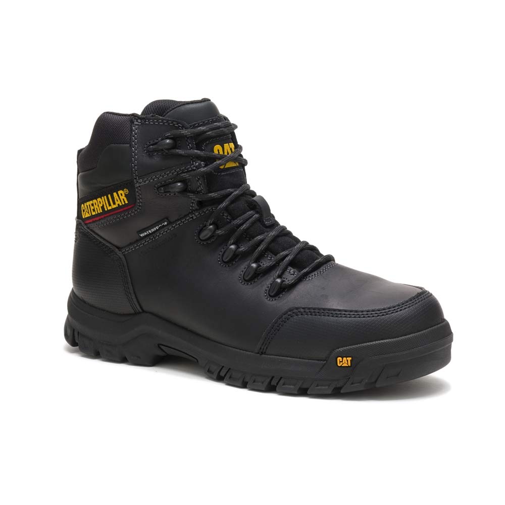 Cat Footwear Men's Resorption Composite Toe Waterproof Industrial Work Boots - Durable Safety Shoes for Construction, Warehouse & Outdoor Work